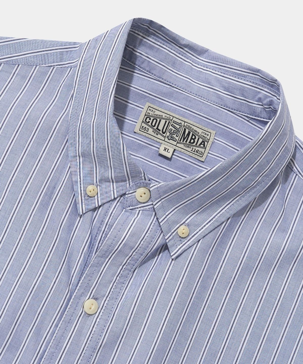 컬럼비아 유니버시티(COLUMBIA UNIVERSITY) SL-LABEL ONE POCKET STRIPE S/S SHIRTS_STRIPE