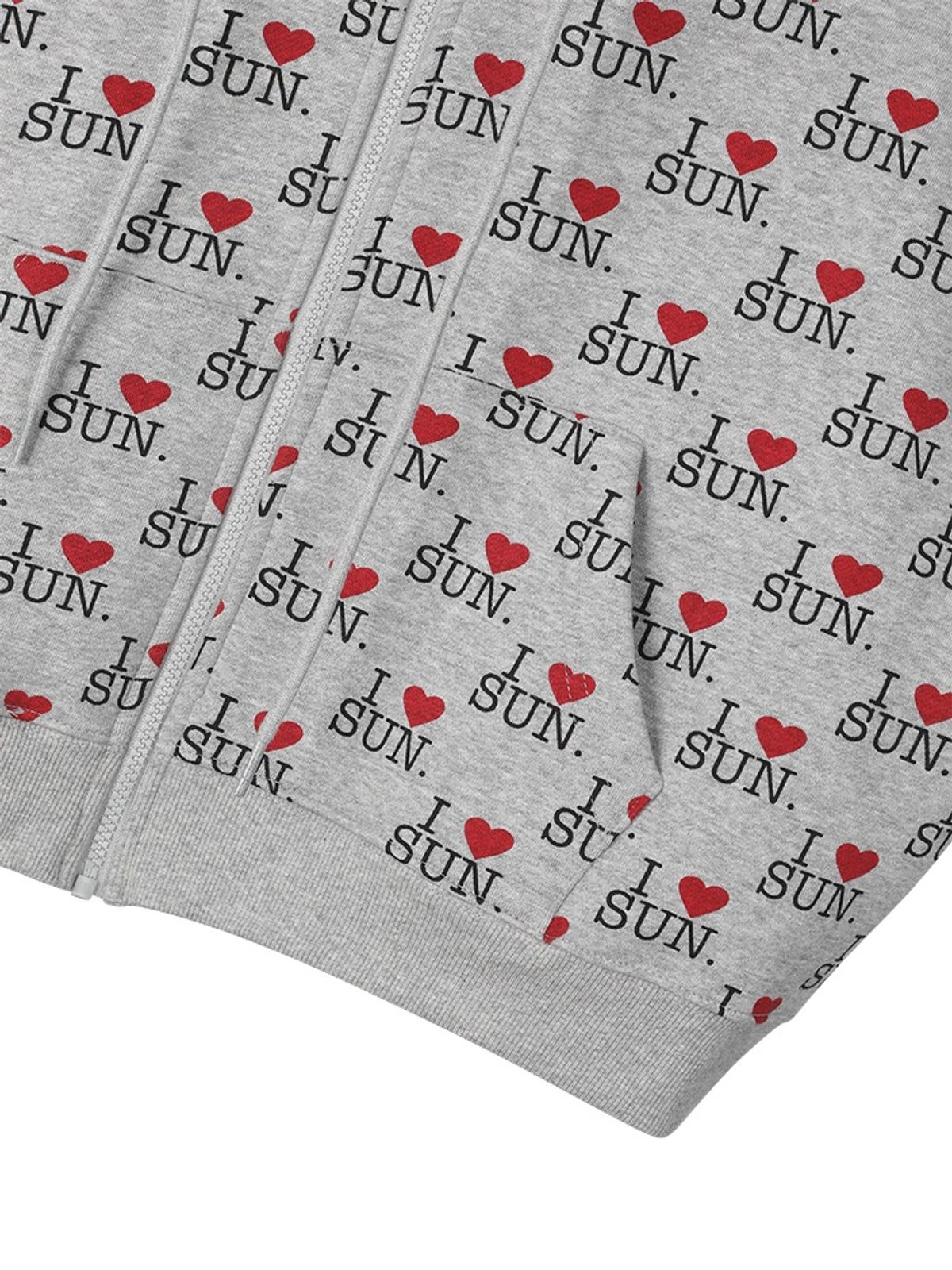선데이후르츠마켓(SUNDAY FRUIT MARKET) W) I LOVE SUN ZIP HOODIE GRAY