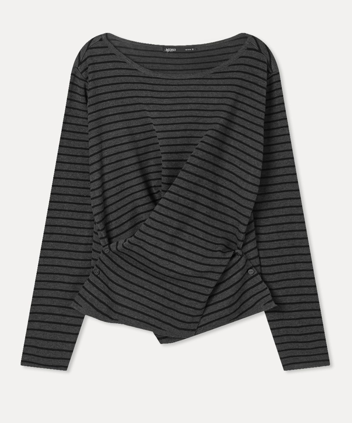 미쏘(MIXXO) 랩 버튼 니트 RE KAG316T_MIWKAG96QT