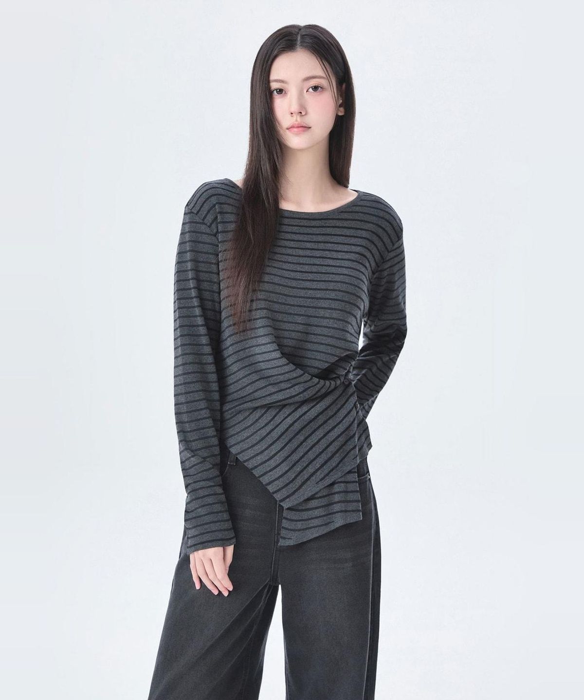 미쏘(MIXXO) 랩 버튼 니트 RE KAG316T_MIWKAG96QT