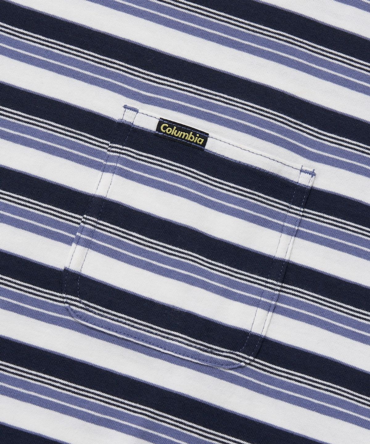 컬럼비아 유니버시티(COLUMBIA UNIVERSITY) COLOR STRIPE POCKET S/S T-SHIRTS_BLUE