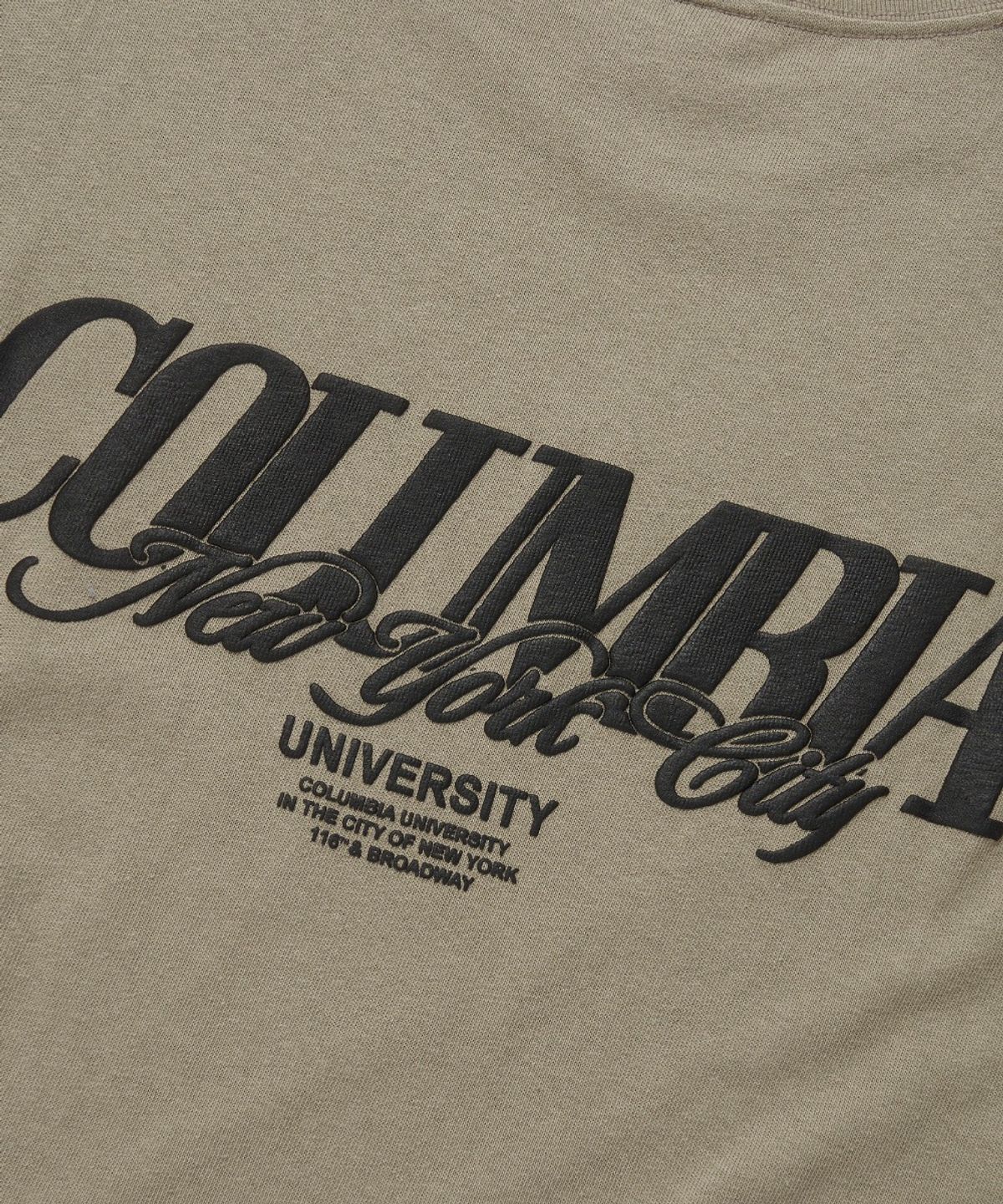 컬럼비아 유니버시티(COLUMBIA UNIVERSITY) URBAN PUFF OVER FIT S/S T-SHIRTS_NATURAL BEIGE
