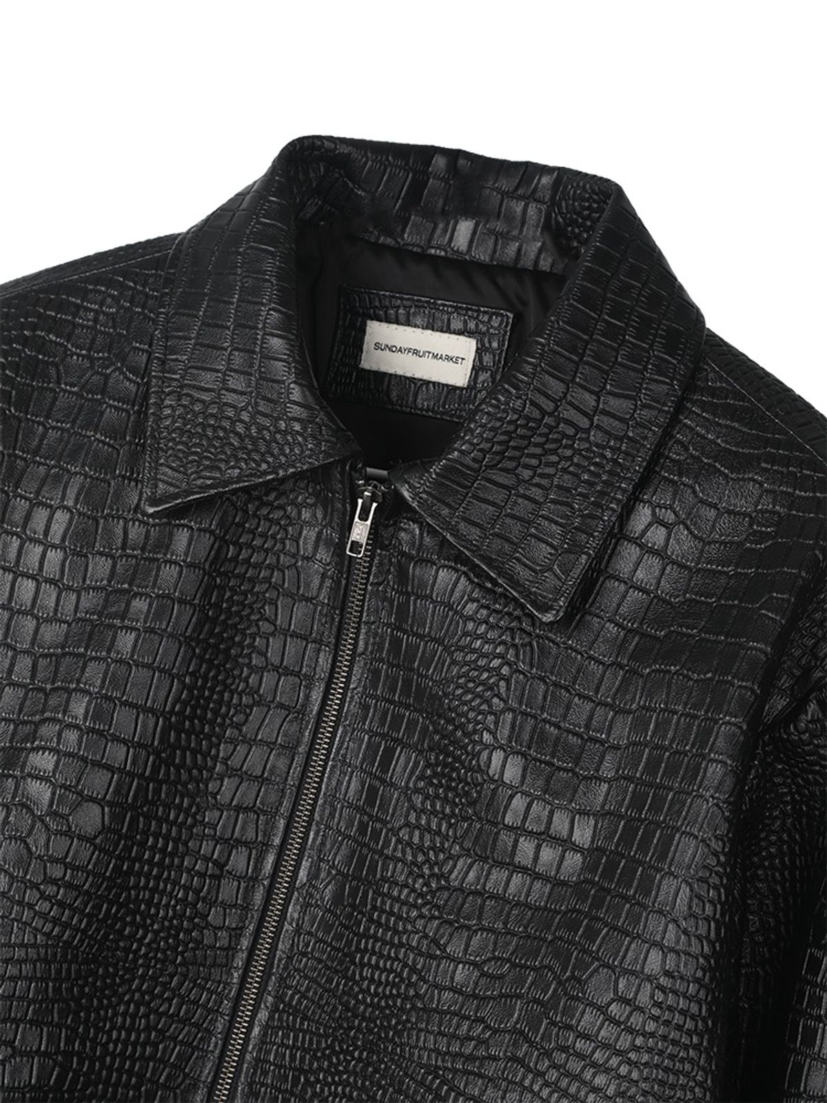 선데이후르츠마켓(SUNDAY FRUIT MARKET) CROC LEATHER JACKET