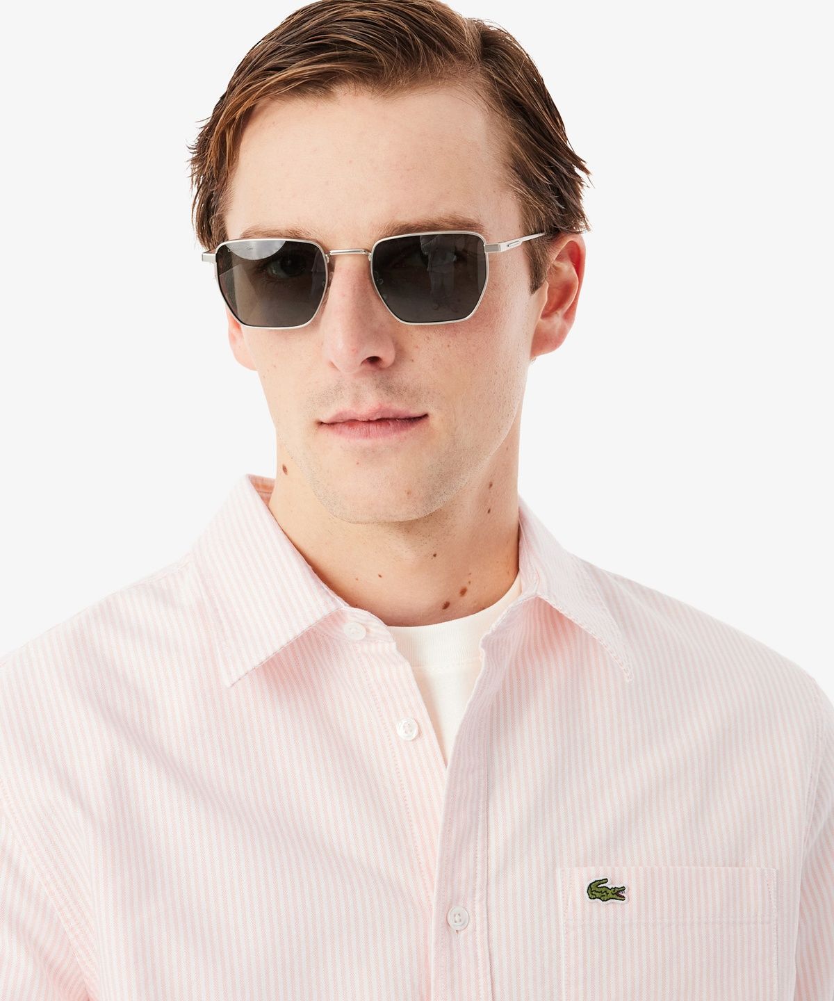 라코스테(LACOSTE) 남성 옥스포드 스트라이프 셔츠 CH7552-56G 75D