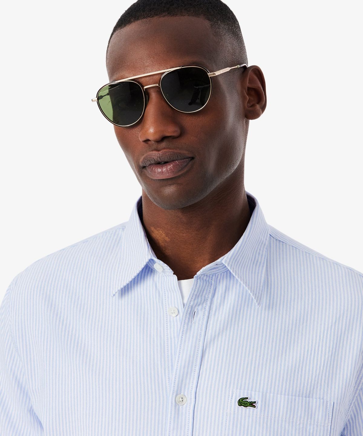 라코스테(LACOSTE) 남성 옥스포드 스트라이프 셔츠 CH7552-56G E7B