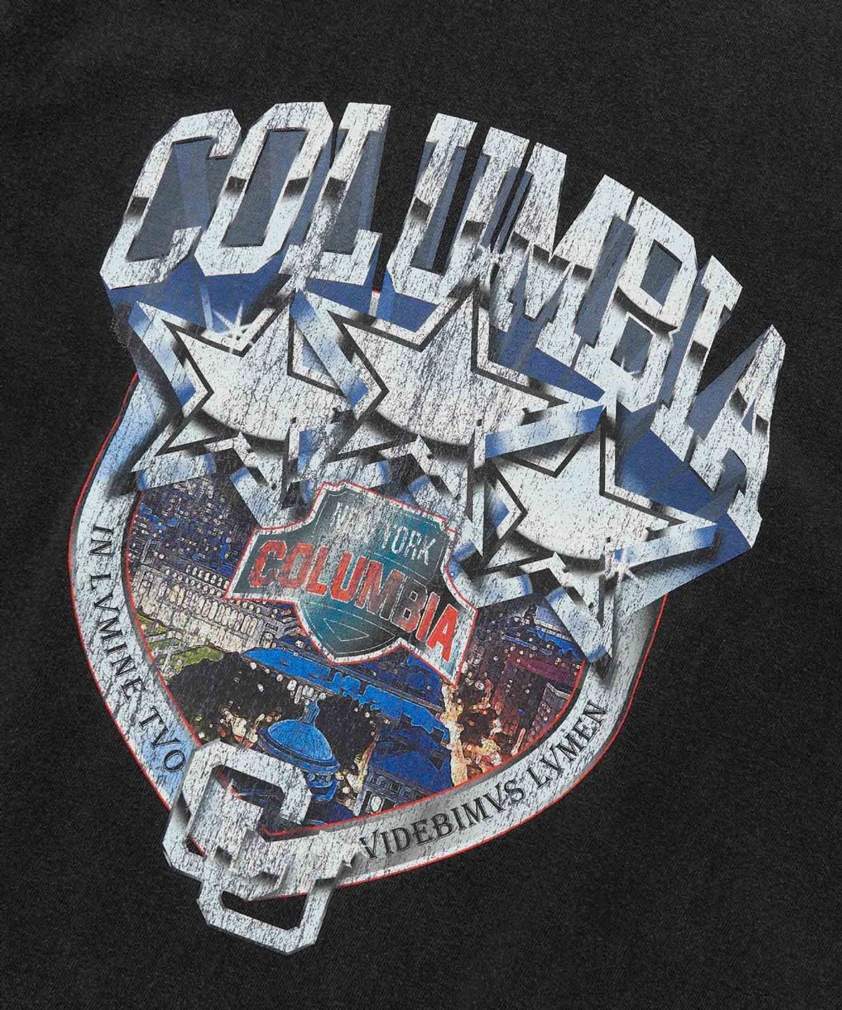 컬럼비아 유니버시티(COLUMBIA UNIVERSITY) CU STAR MINERAL WASHED S/S T-SHIRTS_CHARCOAL