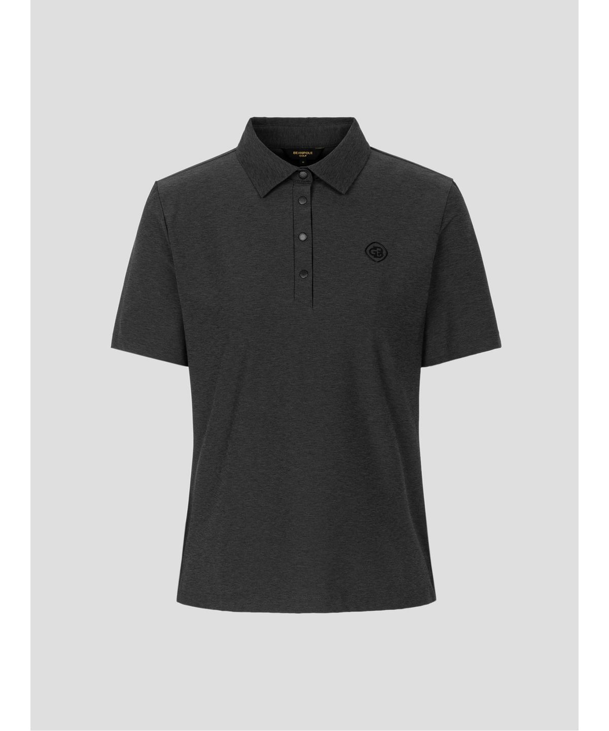 빈폴골프(BEANPOLE GOLF) [B_under] 여성 멜란지 칼라 반소매 티셔츠 - 블랙 (BJ6342L165)