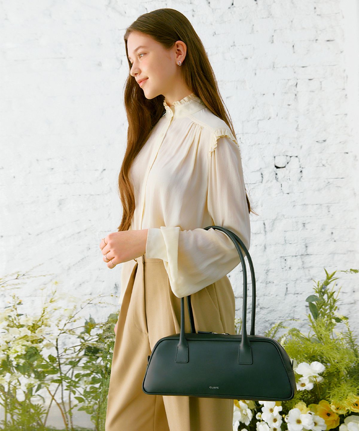 끌라베(CLAVE) 루비 틸그린 숄더백 (RUBY Teal green Shoulder Bag)