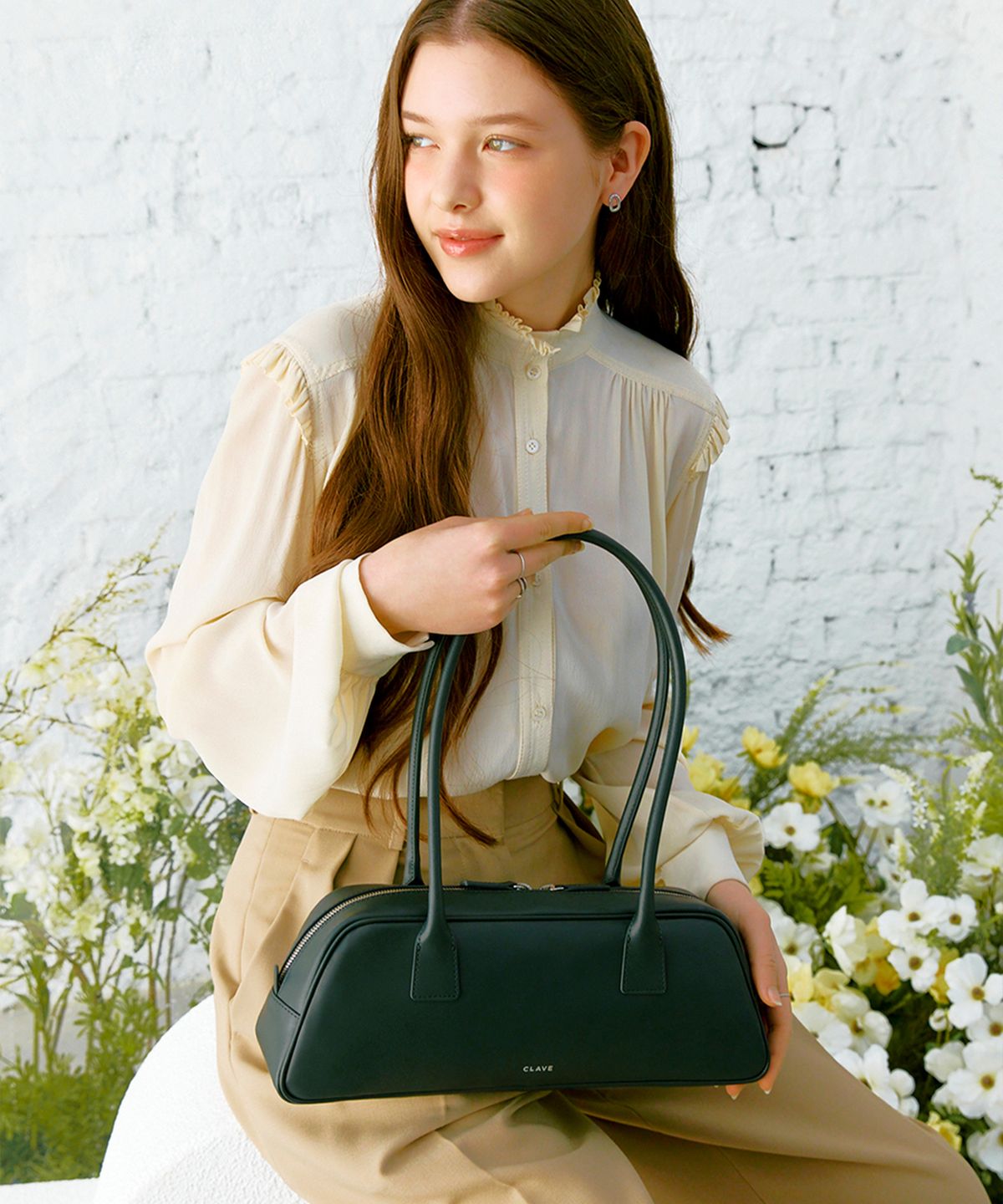 끌라베(CLAVE) 루비 틸그린 숄더백 (RUBY Teal green Shoulder Bag)