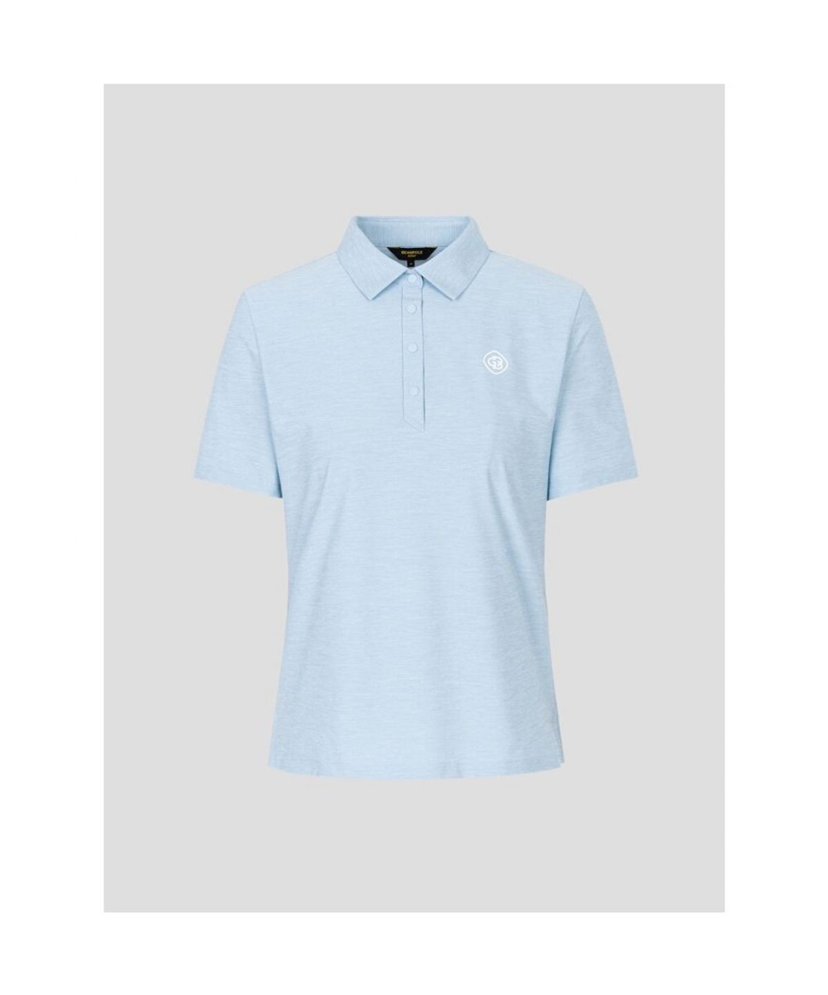 빈폴골프(BEANPOLE GOLF) [B_under] 여성 멜란지 칼라 반소매 티셔츠 - 스카이 블루 (BJ6342L16Q)