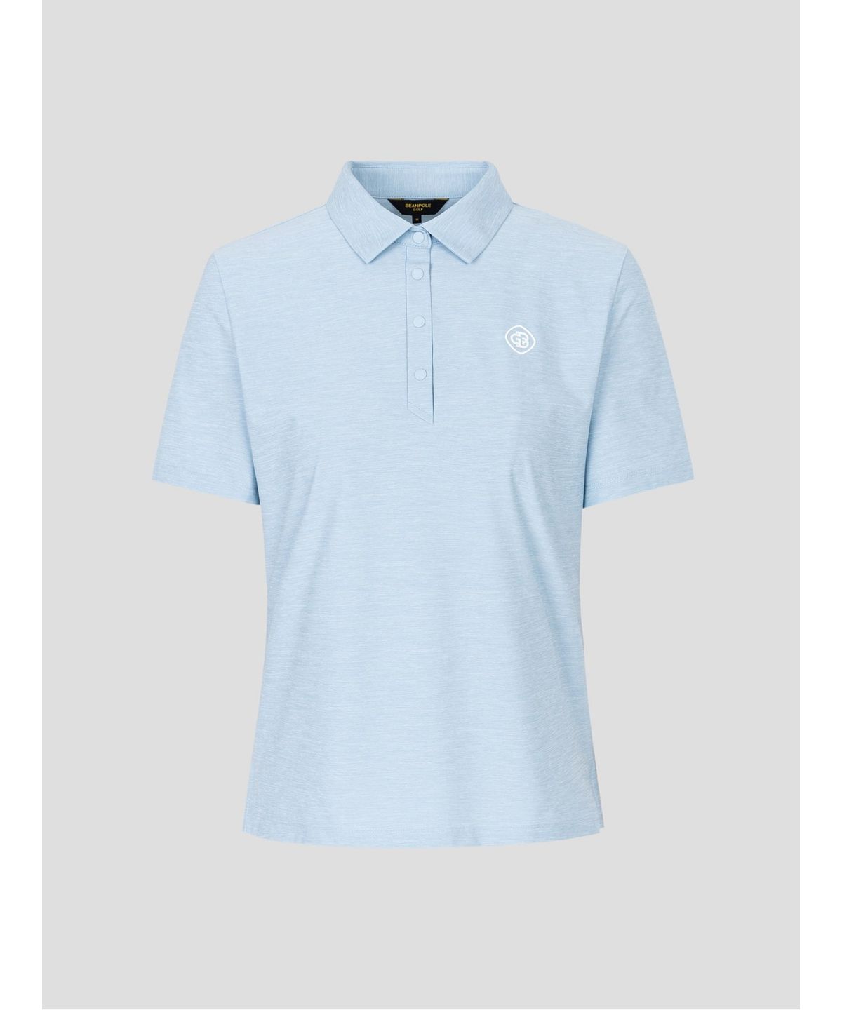 빈폴골프(BEANPOLE GOLF) [B_under] 여성 멜란지 칼라 반소매 티셔츠 - 스카이 블루 (BJ6342L16Q)