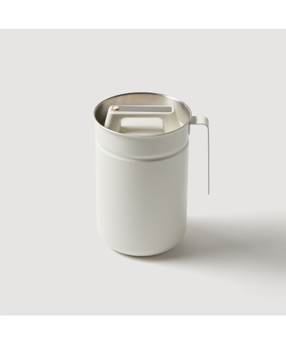 자주(JAJU) 스테인리스 진공 음식물 쓰레기통 2.8L 오프화이트