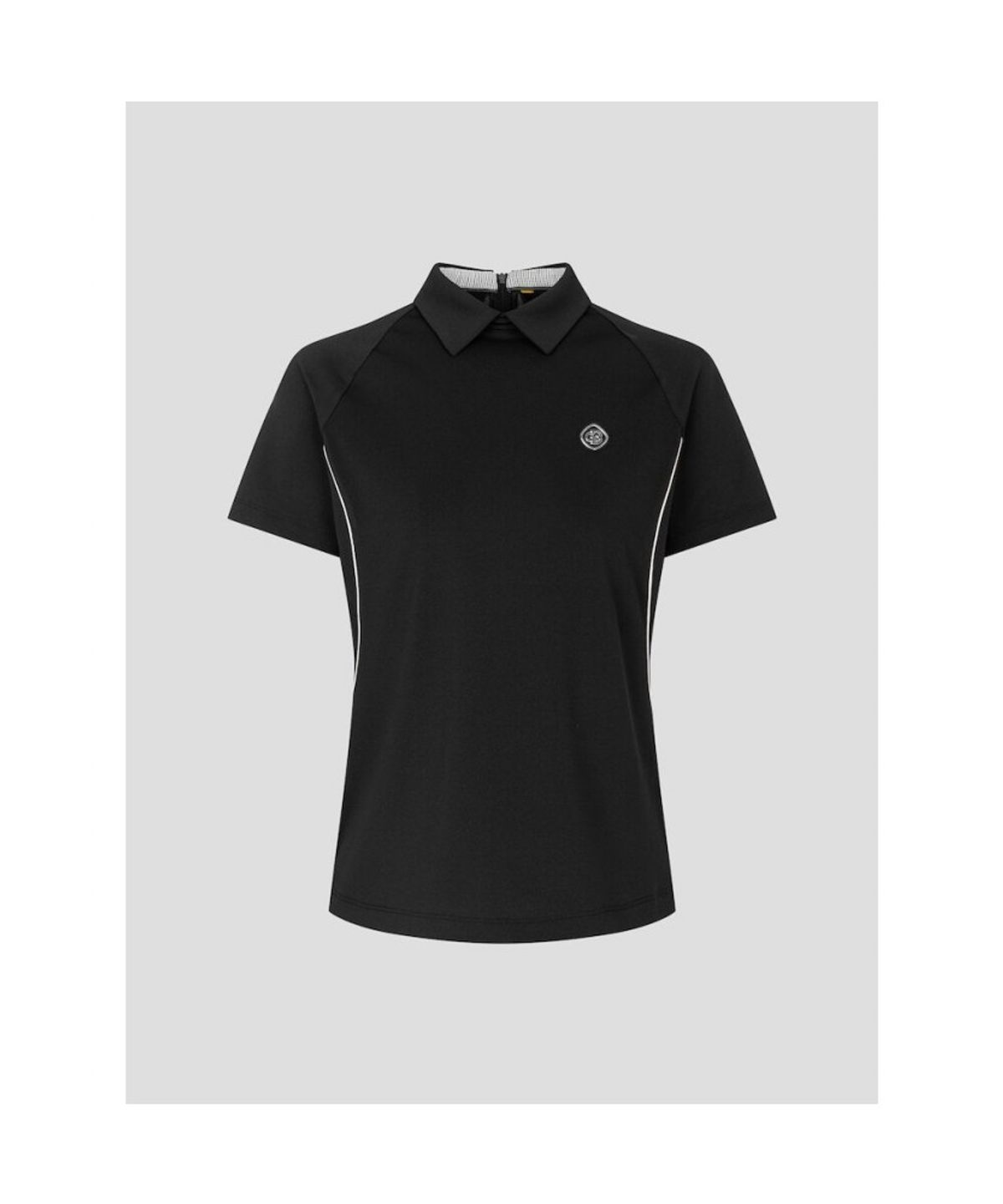 빈폴골프(BEANPOLE GOLF) [B_under] 여성 라인 배색 칼라 반소매 티셔츠 - 블랙 (BJ6342L105)