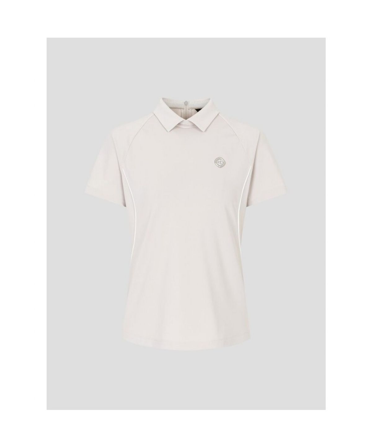 빈폴골프(BEANPOLE GOLF) [B_under] 여성 라인 배색 칼라 반소매 티셔츠 - 베이지 (BJ6342L10A)