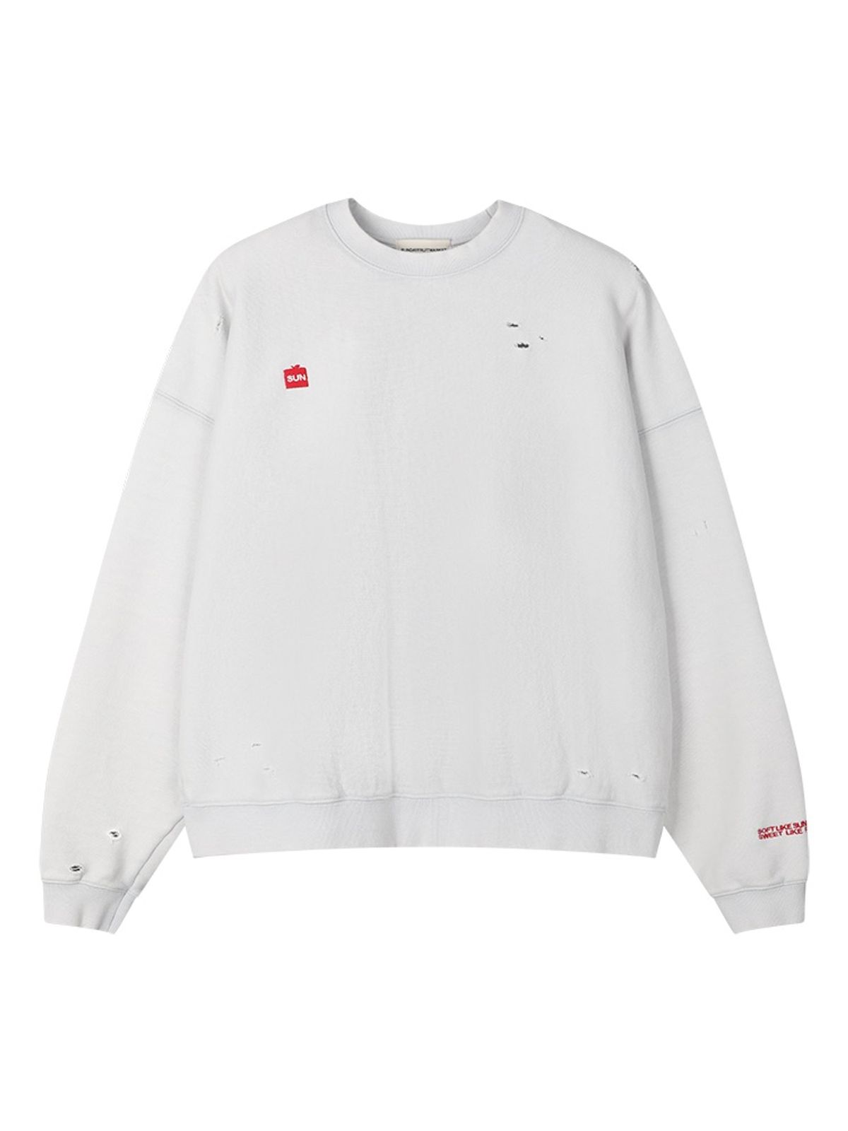 선데이후르츠마켓(SUNDAY FRUIT MARKET) SQUARE APPLE SWEAT CREW SKYBLUE