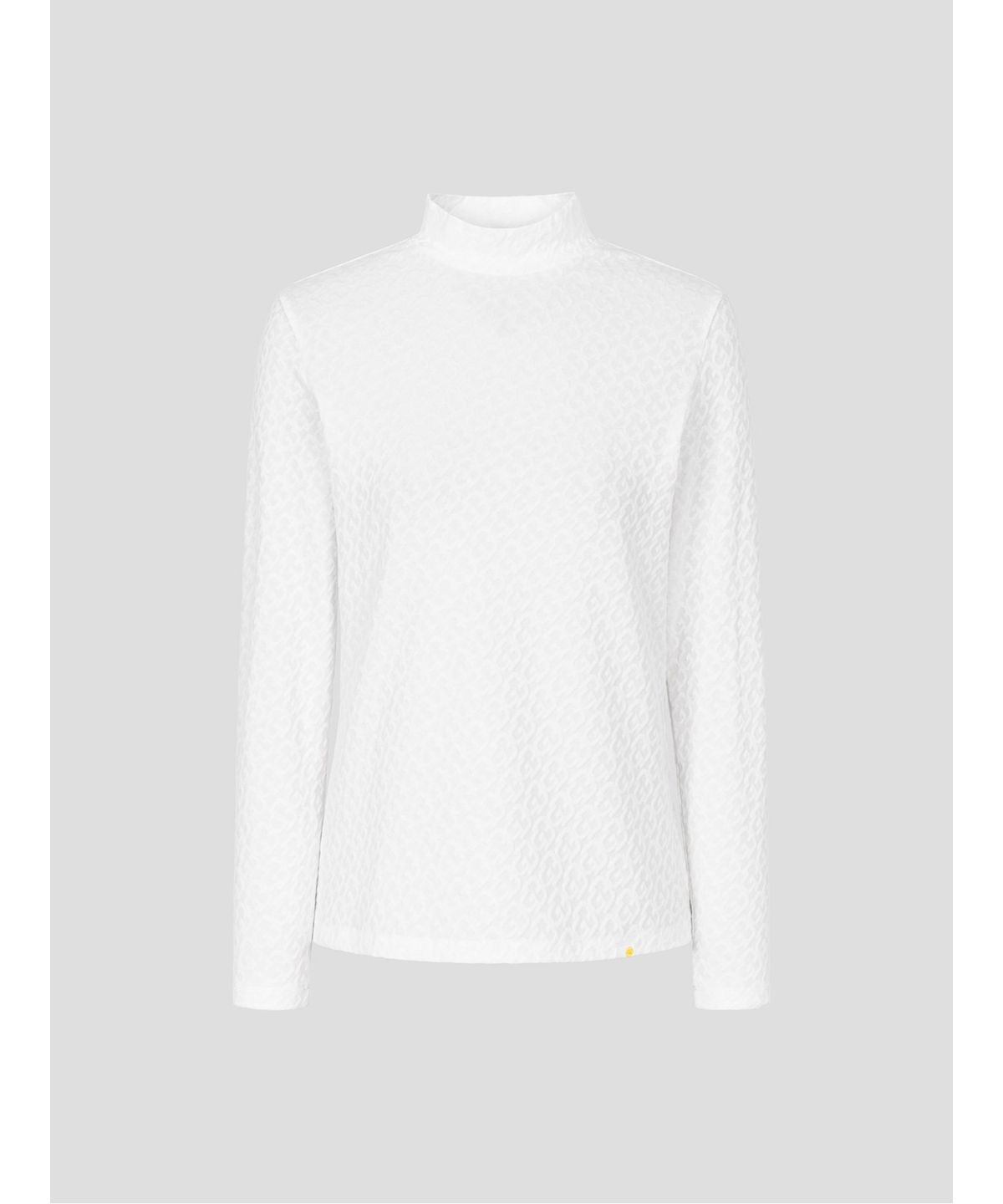 빈폴골프(BEANPOLE GOLF) [B_under] 여성 자카드 하이넥 긴소매 티셔츠 - 화이트 (BJ6141L031)