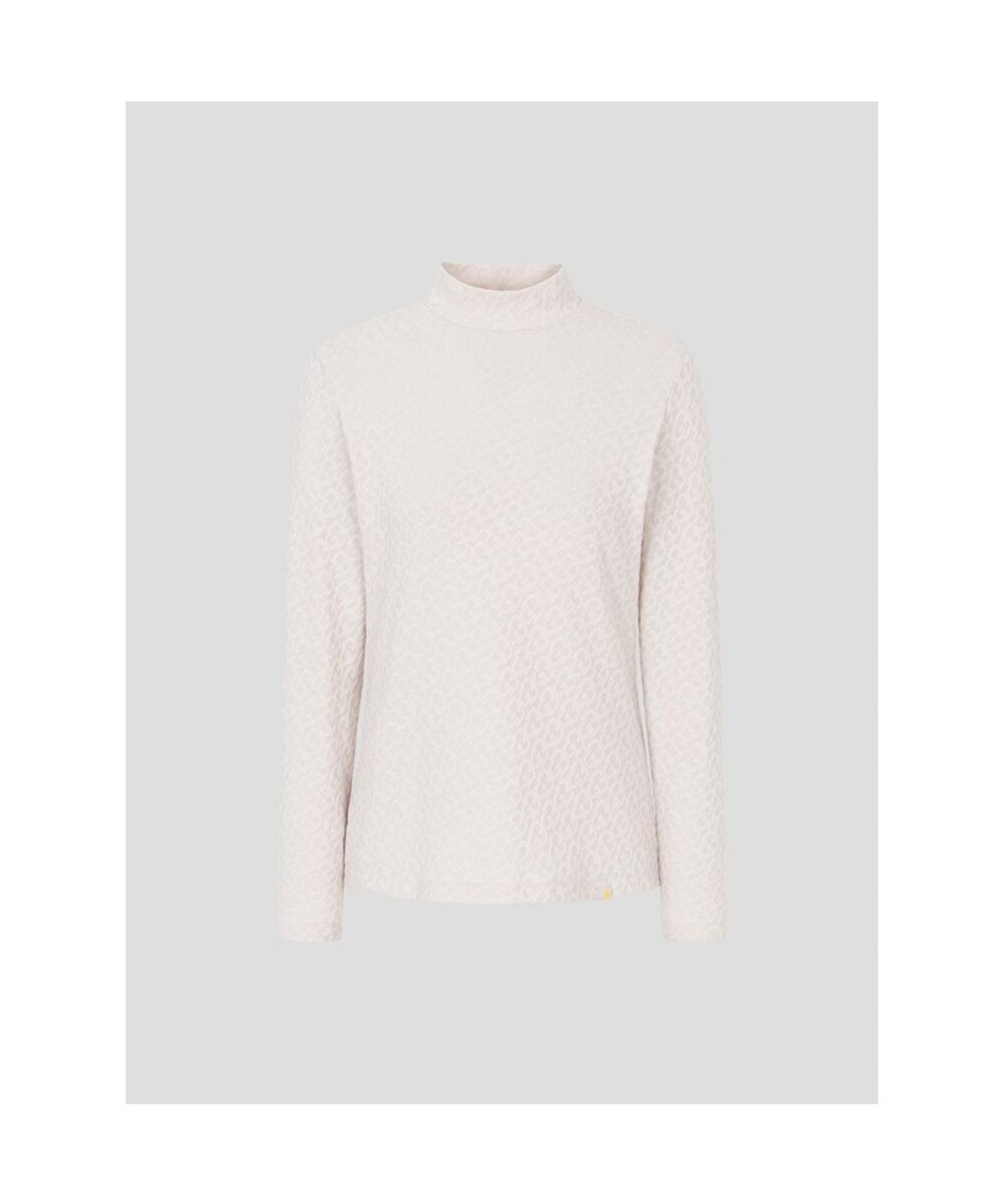 빈폴골프(BEANPOLE GOLF) [B_under] 여성 자카드 하이넥 긴소매 티셔츠 - 베이지 (BJ6141L03A)