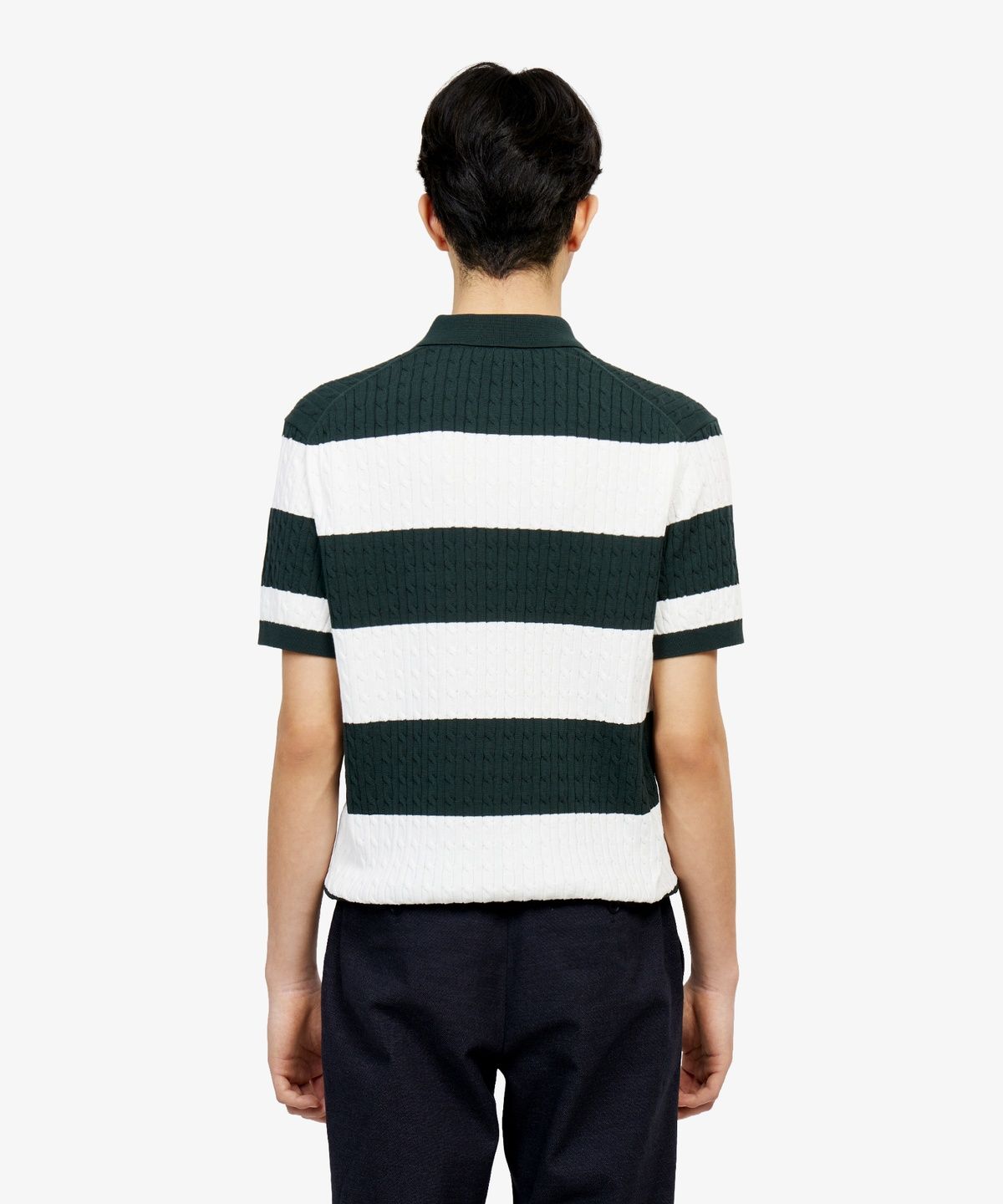 라코스테(LACOSTE) 남성 케이블 반팔 스웨터 폴로 셔츠 PH368E-56G 132