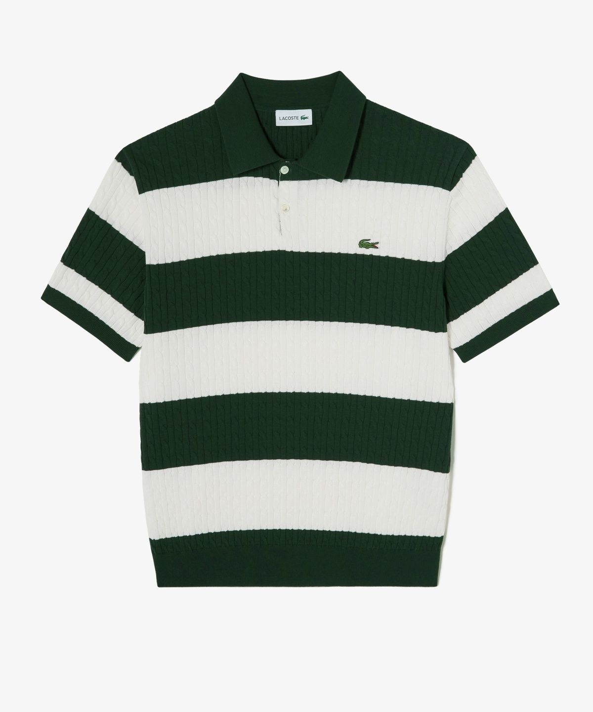 라코스테(LACOSTE) 남성 케이블 반팔 스웨터 폴로 셔츠 PH368E-56G 132
