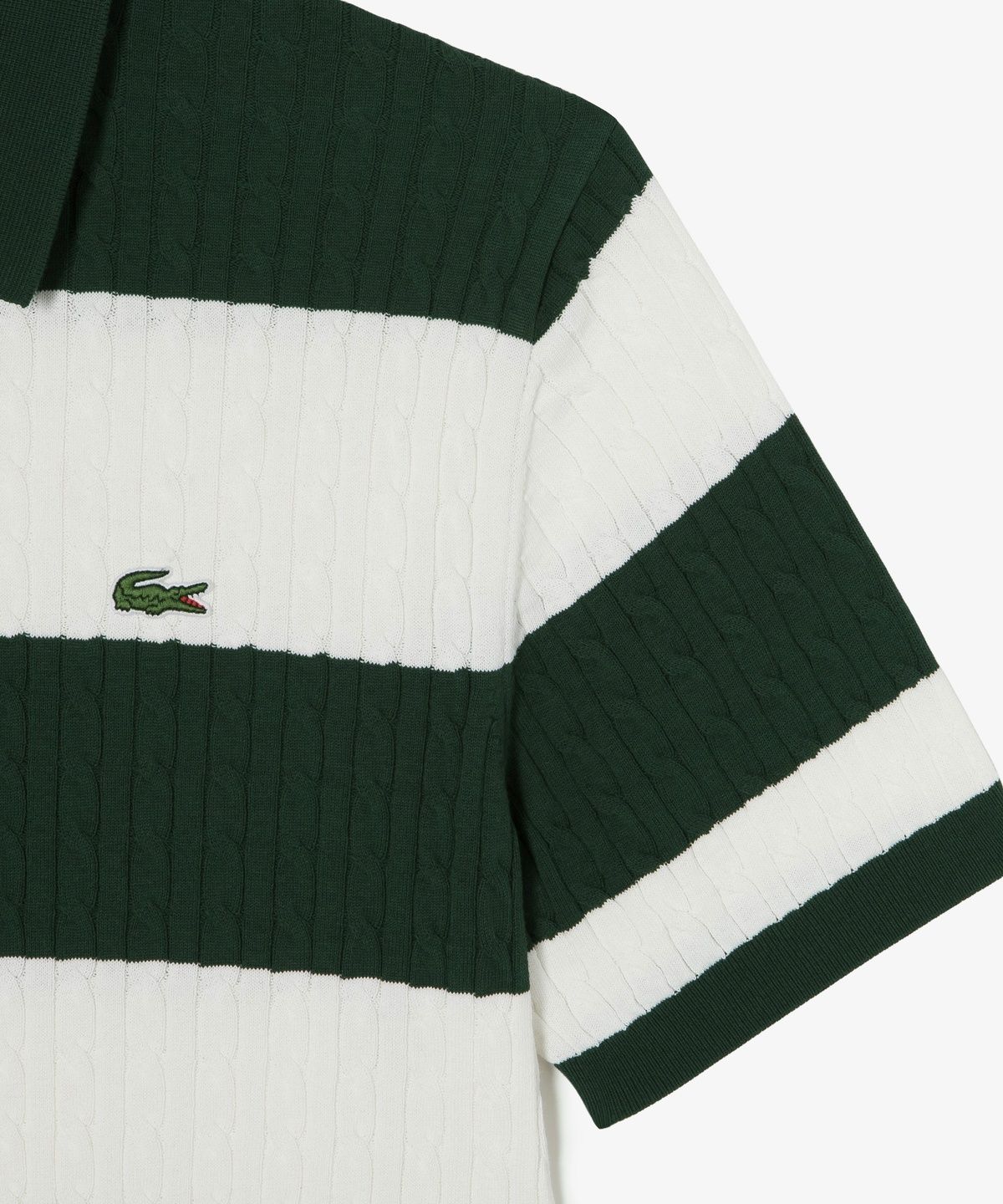 라코스테(LACOSTE) 남성 케이블 반팔 스웨터 폴로 셔츠 PH368E-56G 132