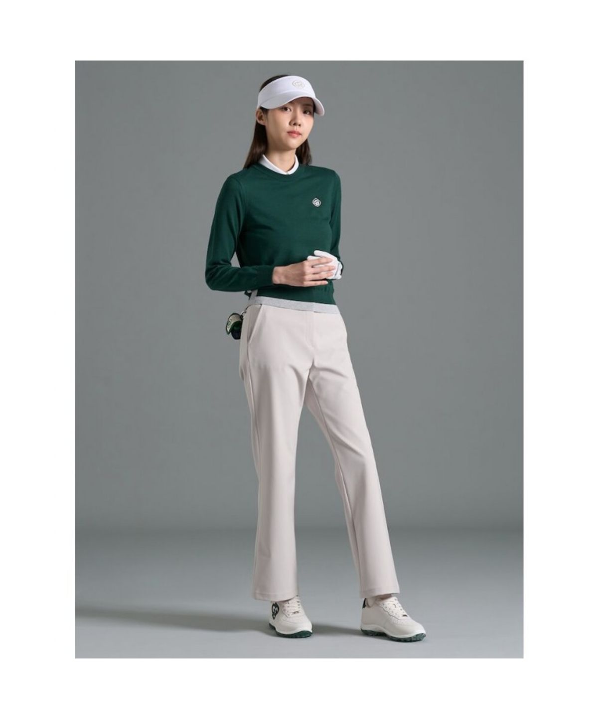 빈폴골프(BEANPOLE GOLF) 여성 와이드 부츠컷 팬츠 - 베이지 (BJ6221A06A)