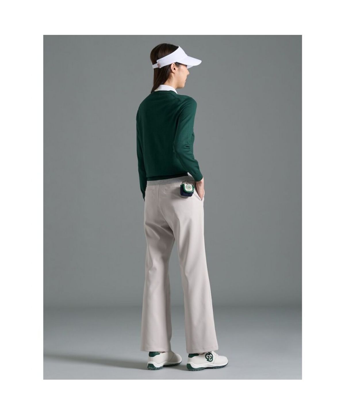 빈폴골프(BEANPOLE GOLF) 여성 와이드 부츠컷 팬츠 - 베이지 (BJ6221A06A)