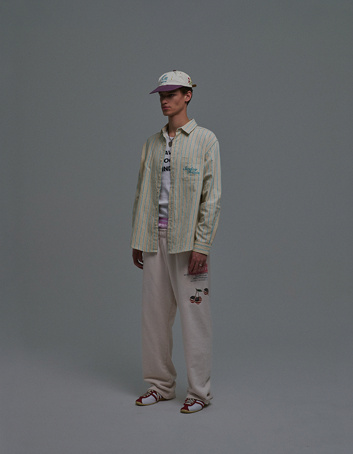 선데이후르츠마켓(SUNDAY FRUIT MARKET) SUN DENIM STRIPE SHIRT BEIGE