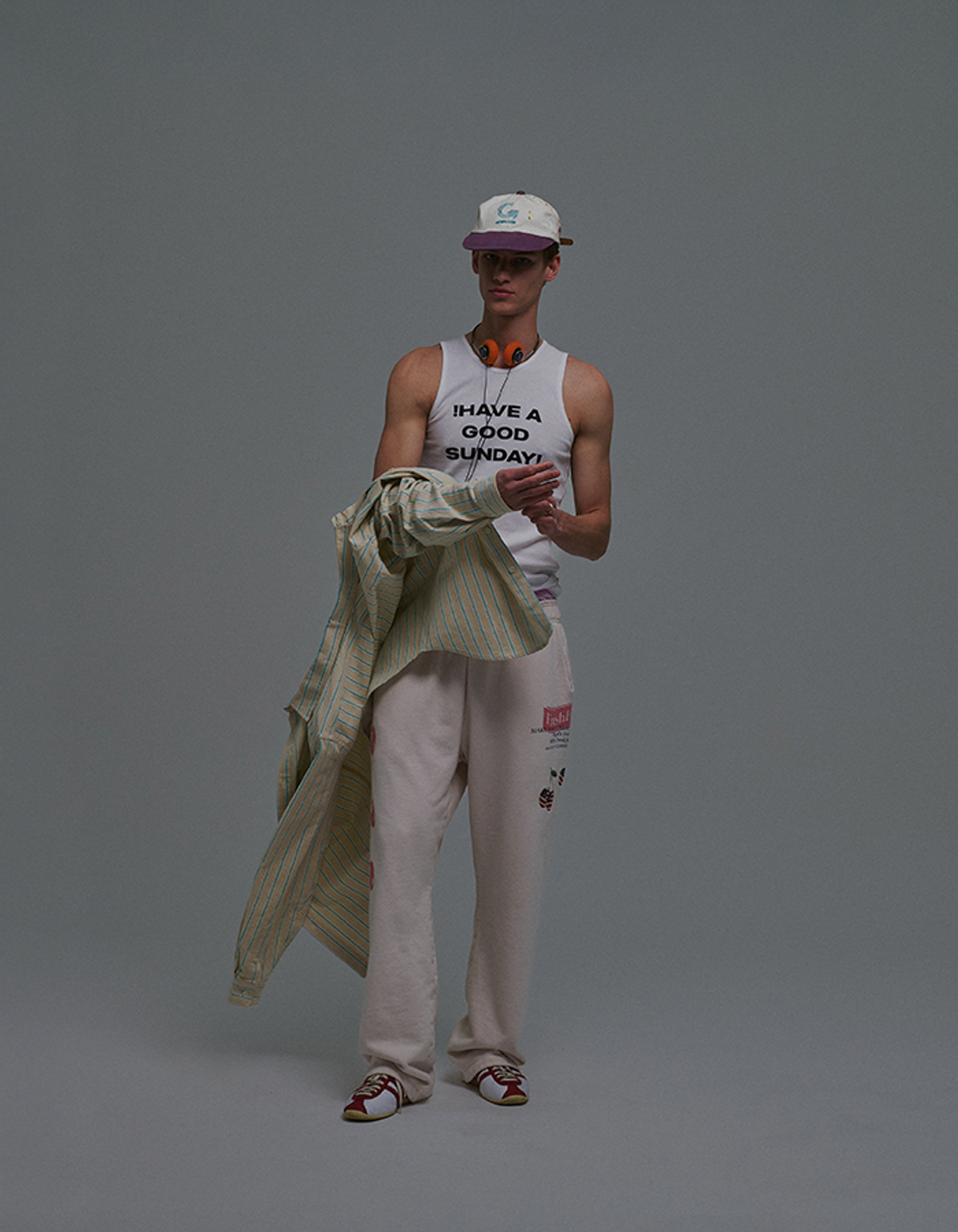 선데이후르츠마켓(SUNDAY FRUIT MARKET) SUN DENIM STRIPE SHIRT BEIGE