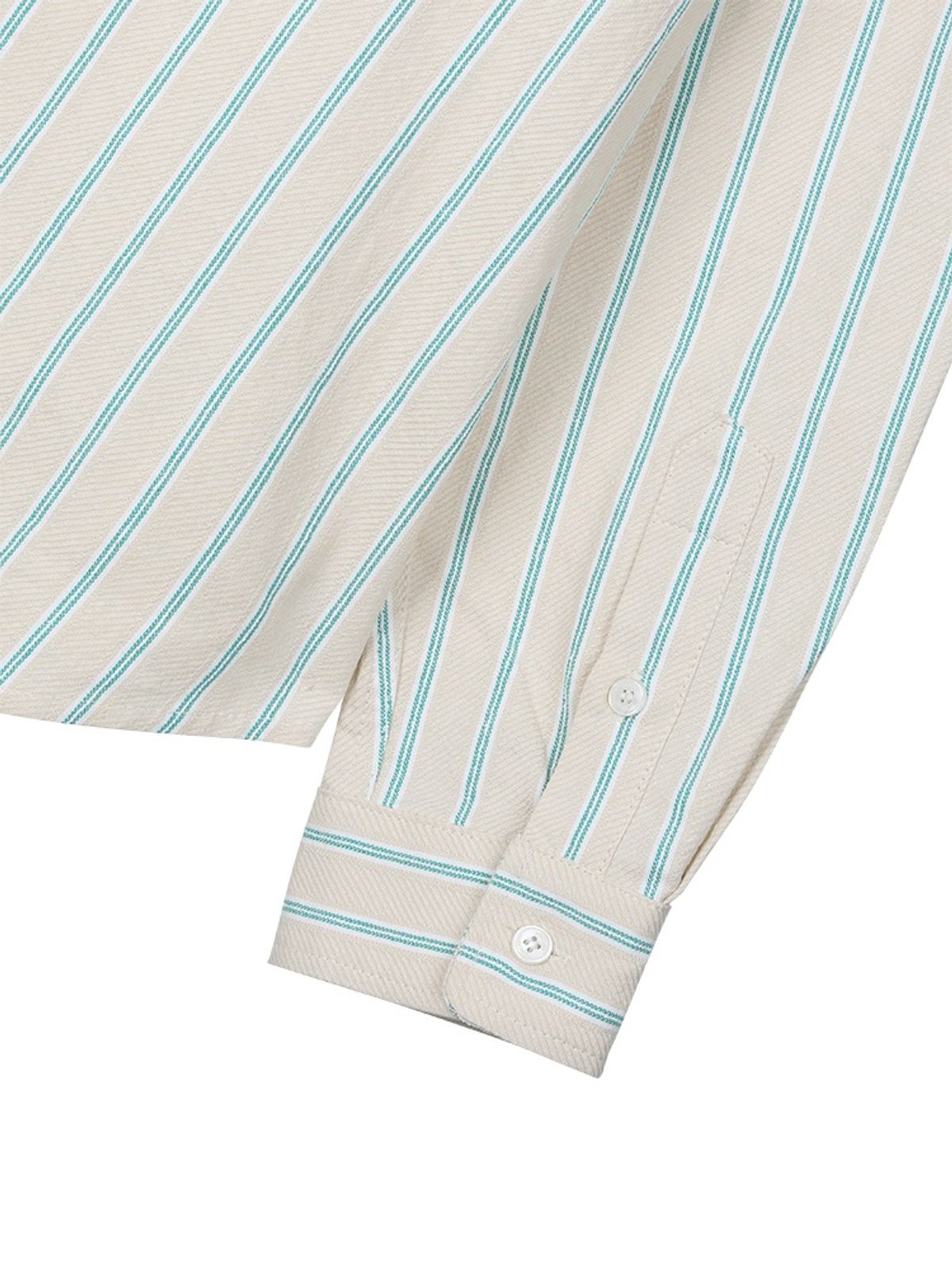 선데이후르츠마켓(SUNDAY FRUIT MARKET) SUN DENIM STRIPE SHIRT BEIGE