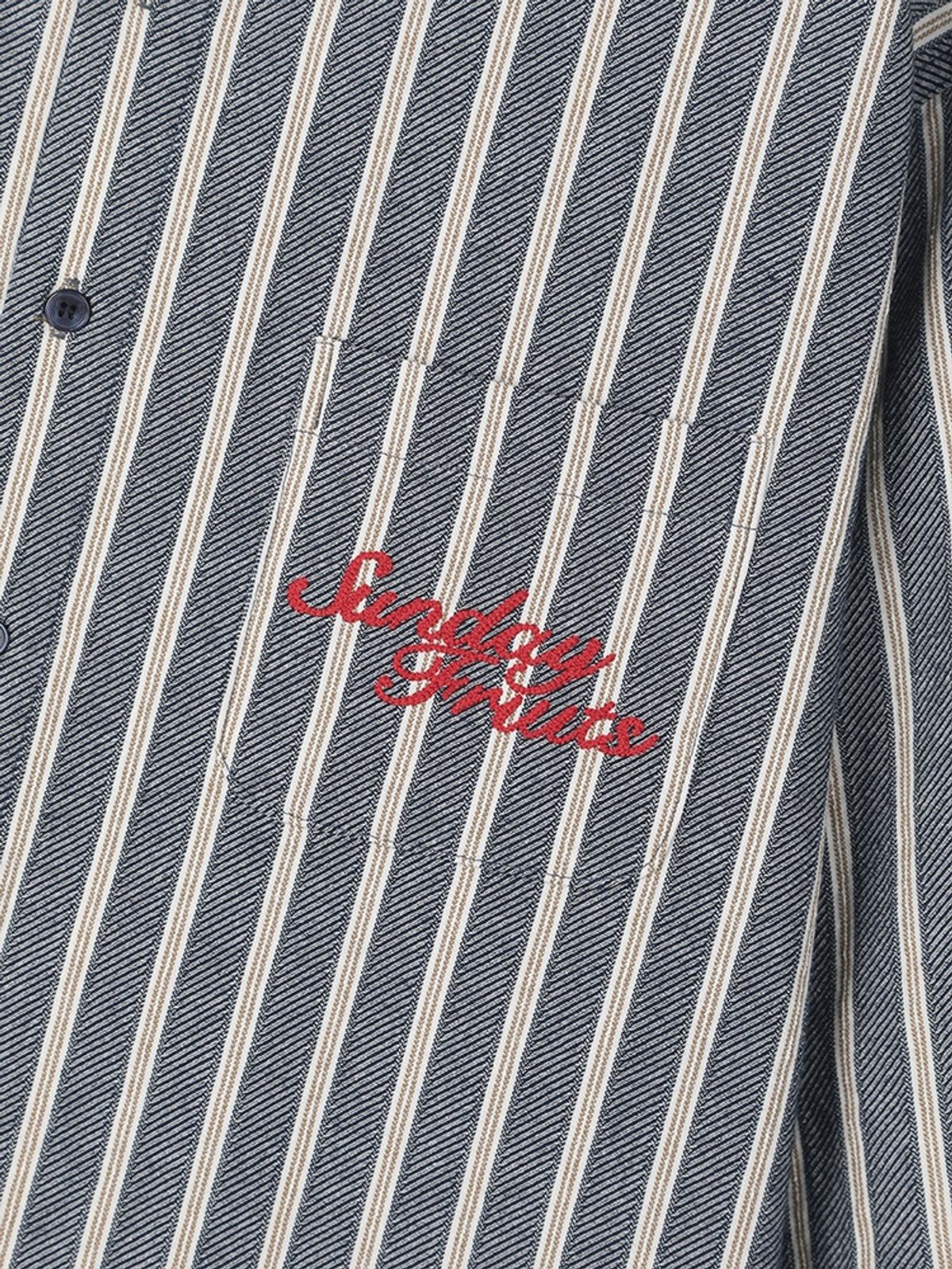 선데이후르츠마켓(SUNDAY FRUIT MARKET) SUN DENIM STRIPE SHIRT NAVY