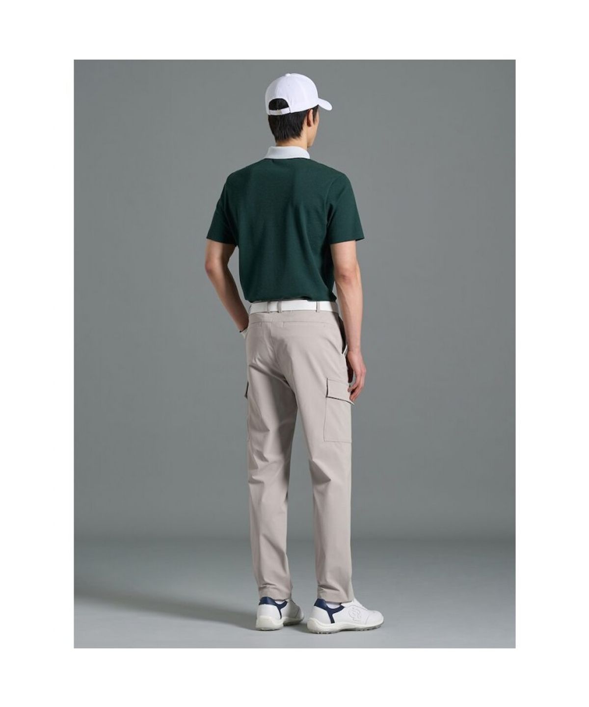 빈폴골프(BEANPOLE GOLF) 남성 칼라 투톤 반소매 티셔츠 - 그린