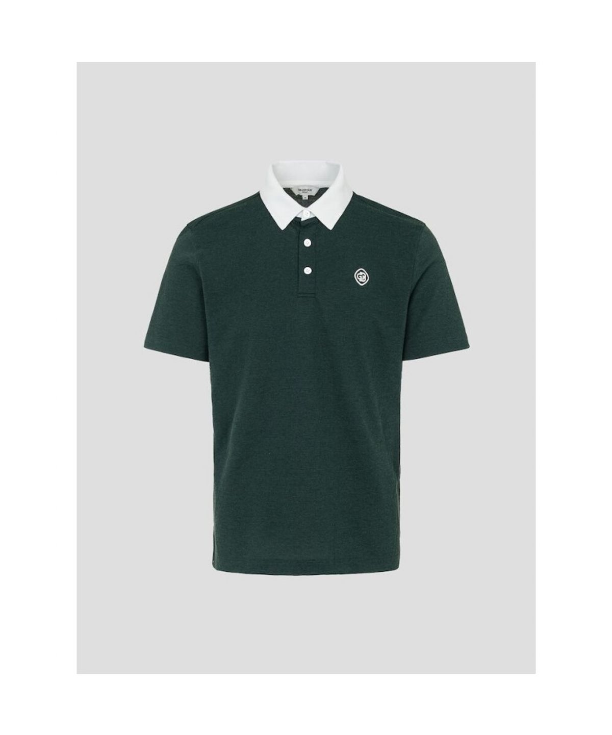 빈폴골프(BEANPOLE GOLF) 남성 칼라 투톤 반소매 티셔츠 - 그린