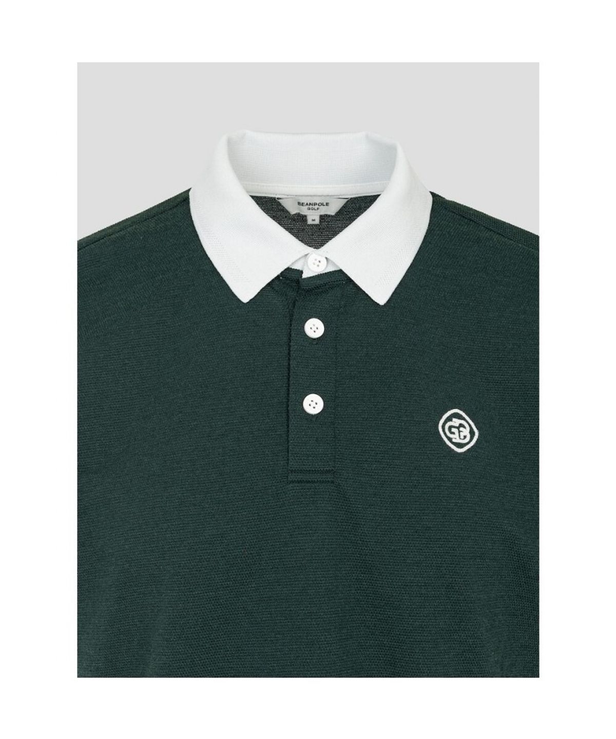 빈폴골프(BEANPOLE GOLF) 남성 칼라 투톤 반소매 티셔츠 - 그린