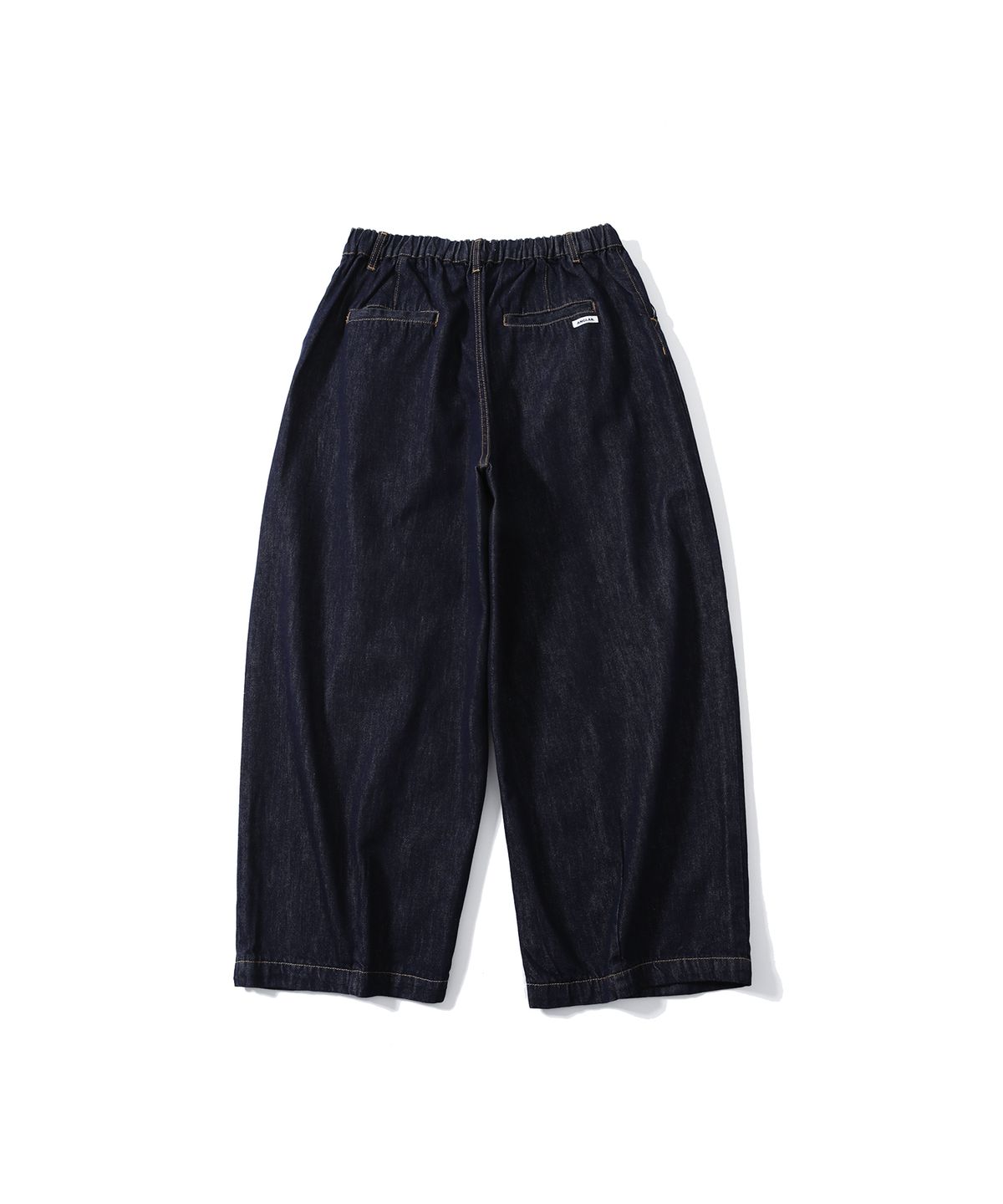 앵글런(ANGLAN) Long Tuck Wing Balloon Denim Pants - Indigo