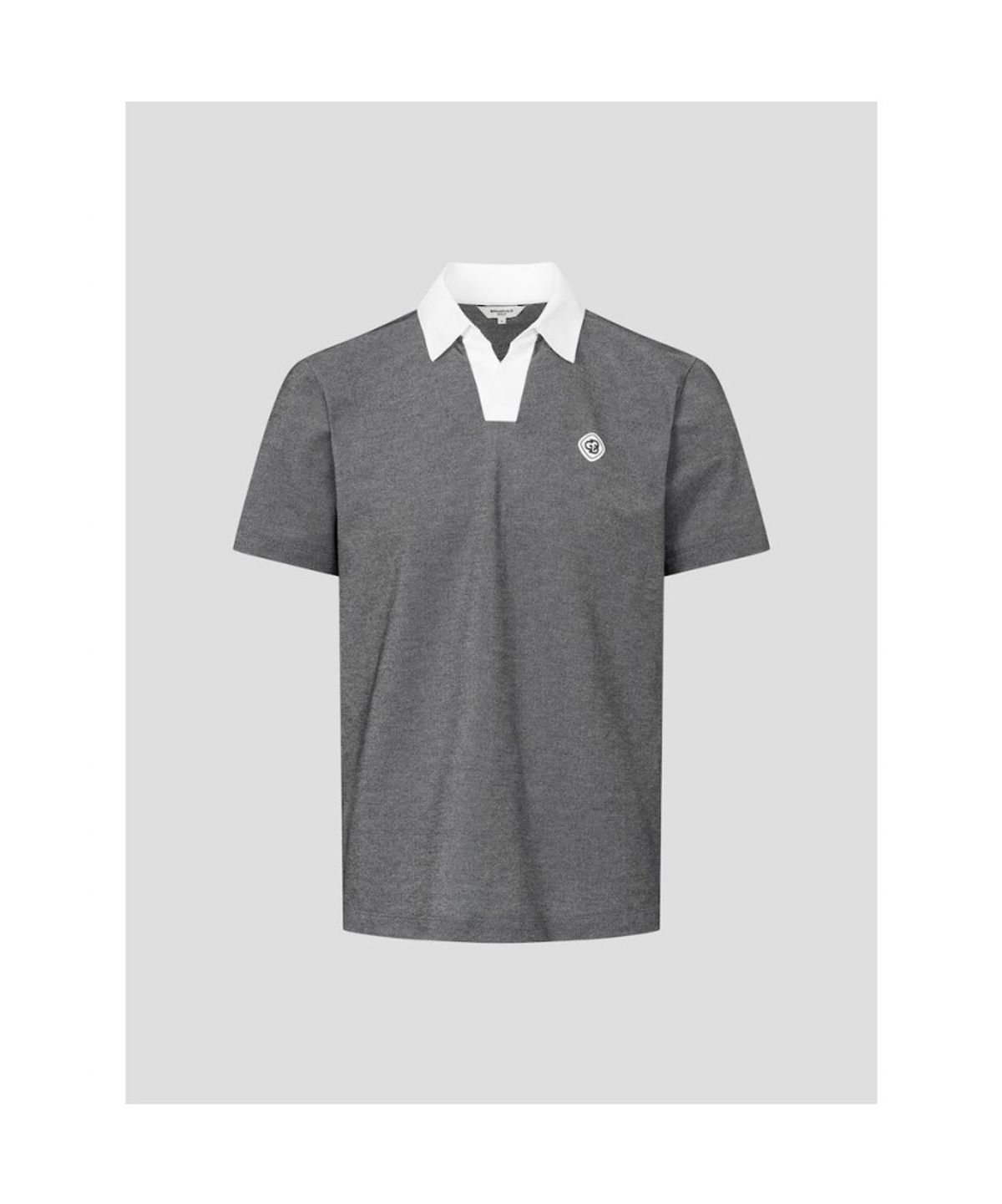 빈폴골프(BEANPOLE GOLF) 남성 오픈 칼라 투톤 반소매티셔츠 - 그레이