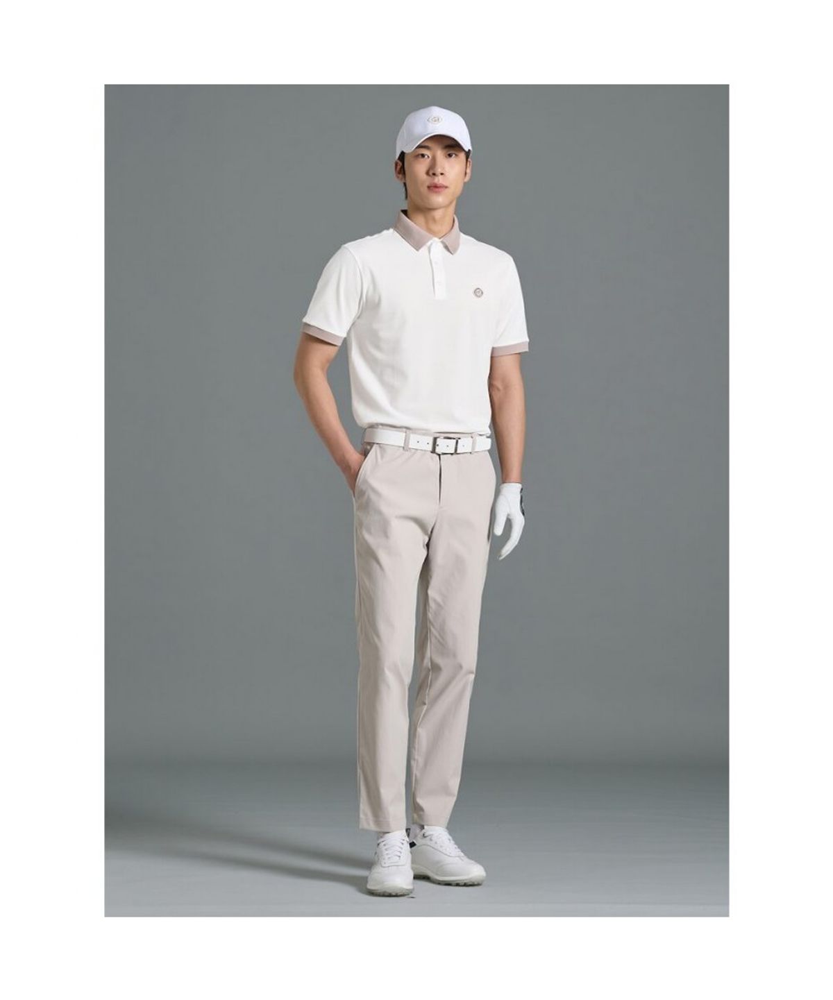 빈폴골프(BEANPOLE GOLF) 남성 면터치 테이퍼드 팬츠 - 베이지
