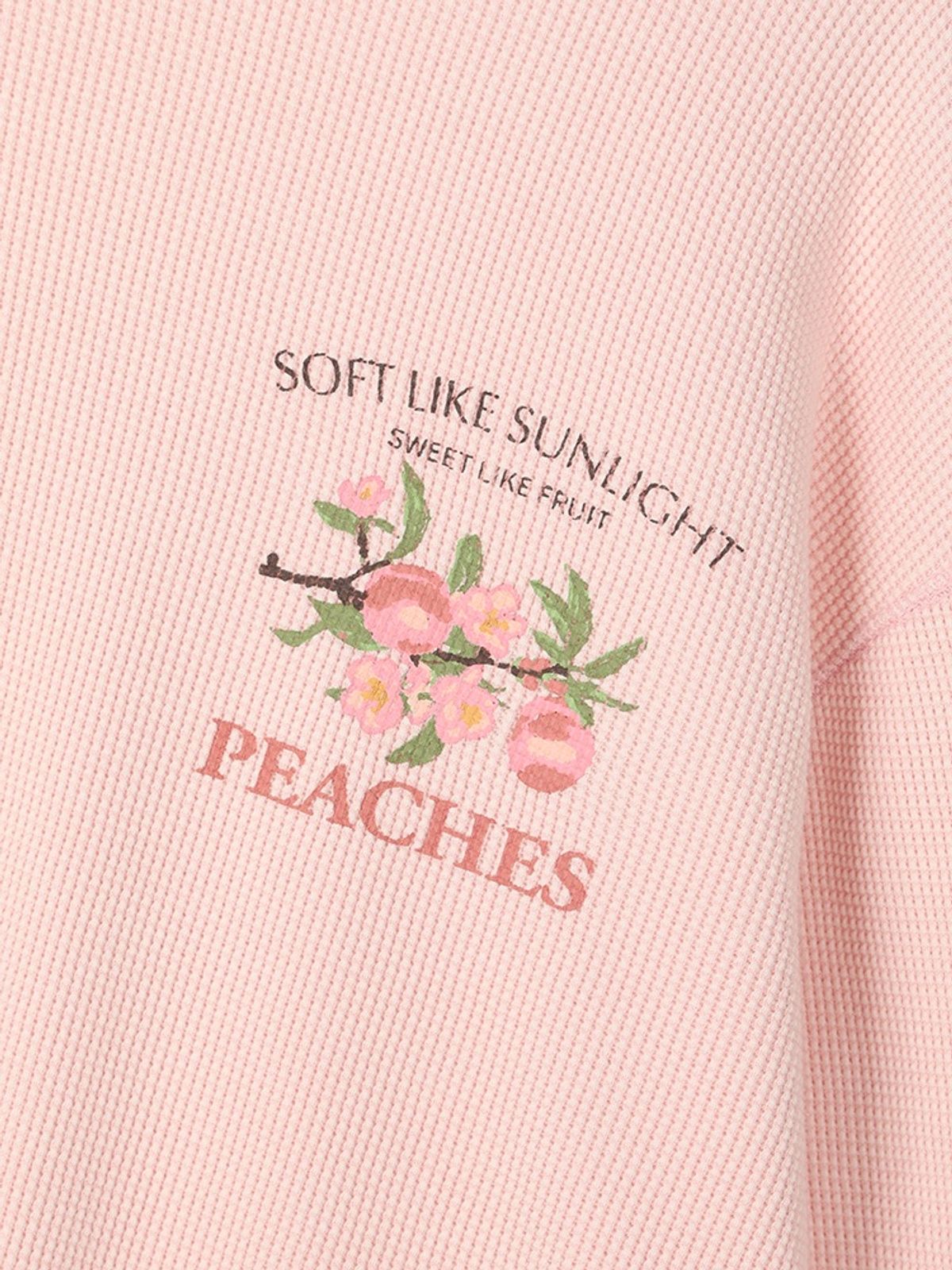 선데이후르츠마켓(SUNDAY FRUIT MARKET) SUN PEACH WAFFLE LS TEE PINK