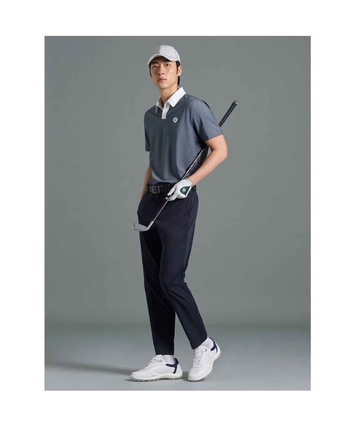 빈폴골프(BEANPOLE GOLF) 남성 면터치 테이퍼드 팬츠 - 네이비