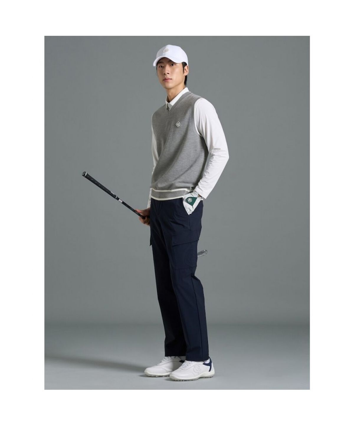 빈폴골프(BEANPOLE GOLF) 남성 카고 스트레이트 팬츠 - 네이비