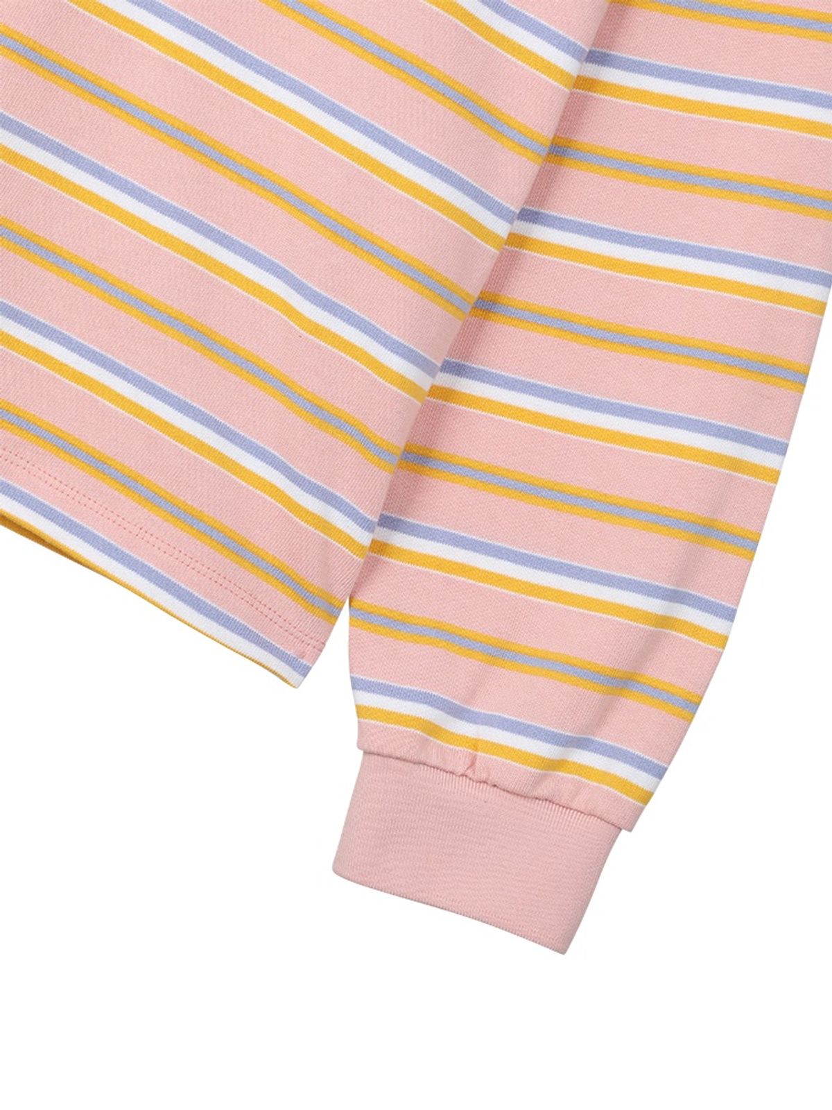 선데이후르츠마켓(SUNDAY FRUIT MARKET) SQUARE APPLE COLLAR LS TEE PINK