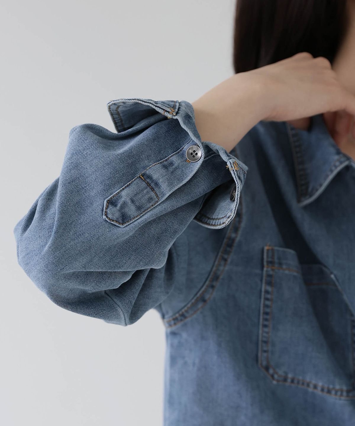 빼빼(BBAEBBAE) 더블포켓 클래식 데님 셔츠 남방_2COLOR