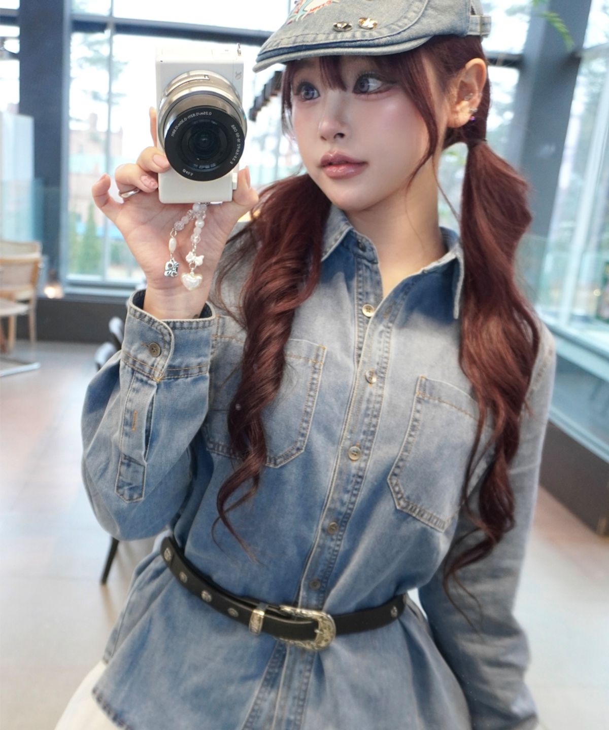 빼빼(BBAEBBAE) 더블포켓 클래식 데님 셔츠 남방_2COLOR