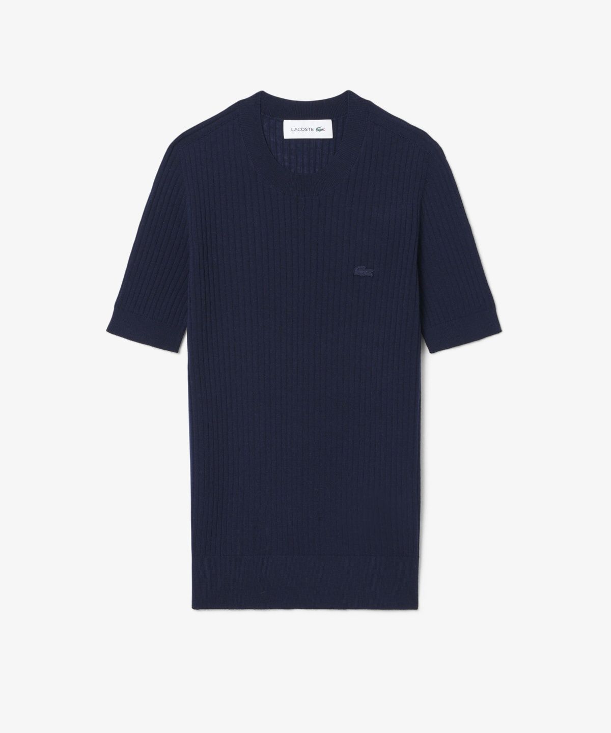 라코스테(LACOSTE) 여성 파인 메리노울 립조직 반팔 스웨터 AF4146-56G 166