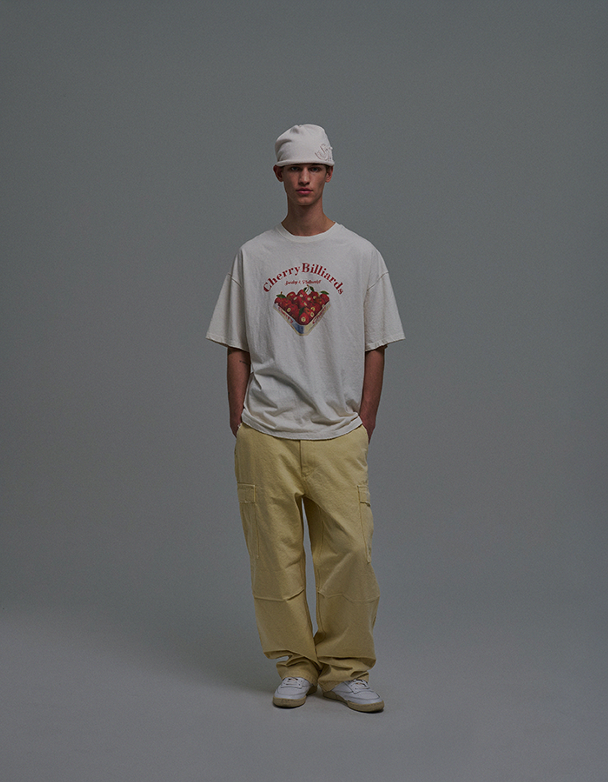 선데이후르츠마켓(SUNDAY FRUIT MARKET) CHERRY BILLIARDS TEE IVORY