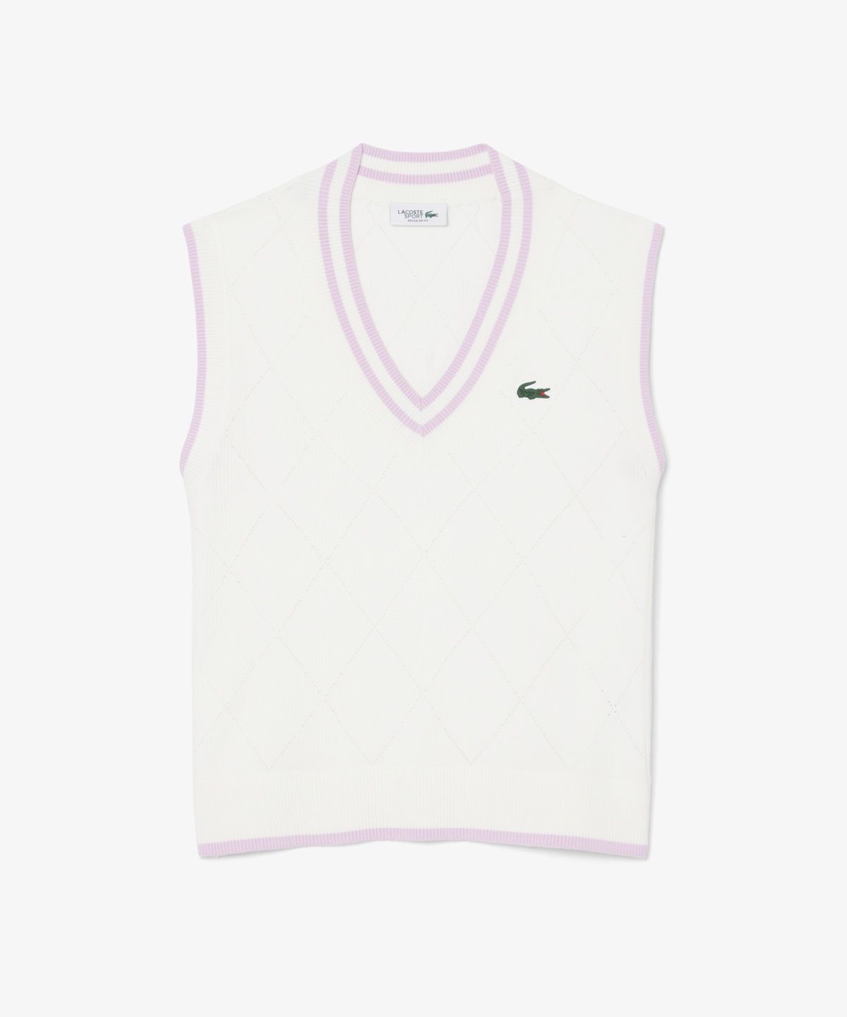 라코스테(LACOSTE) 여성 골프 아가일 스웨터 베스트 AF9602-56G 4AB
