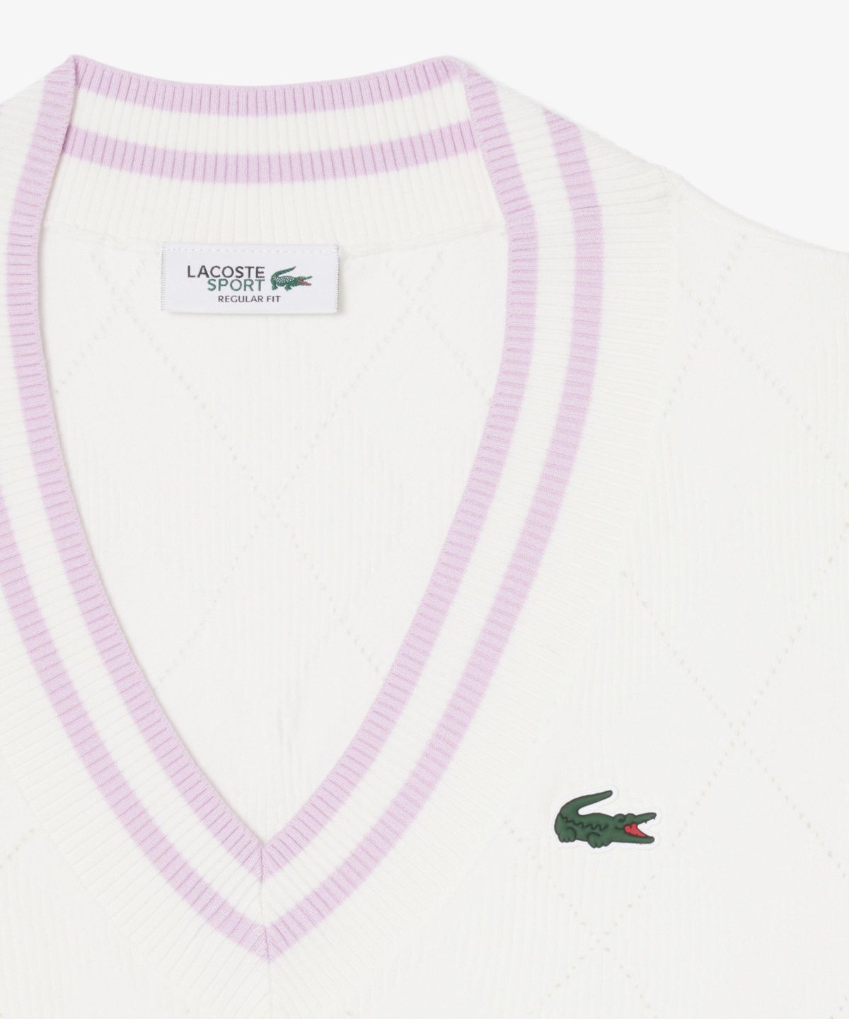 라코스테(LACOSTE) 여성 골프 아가일 스웨터 베스트 AF9602-56G 4AB