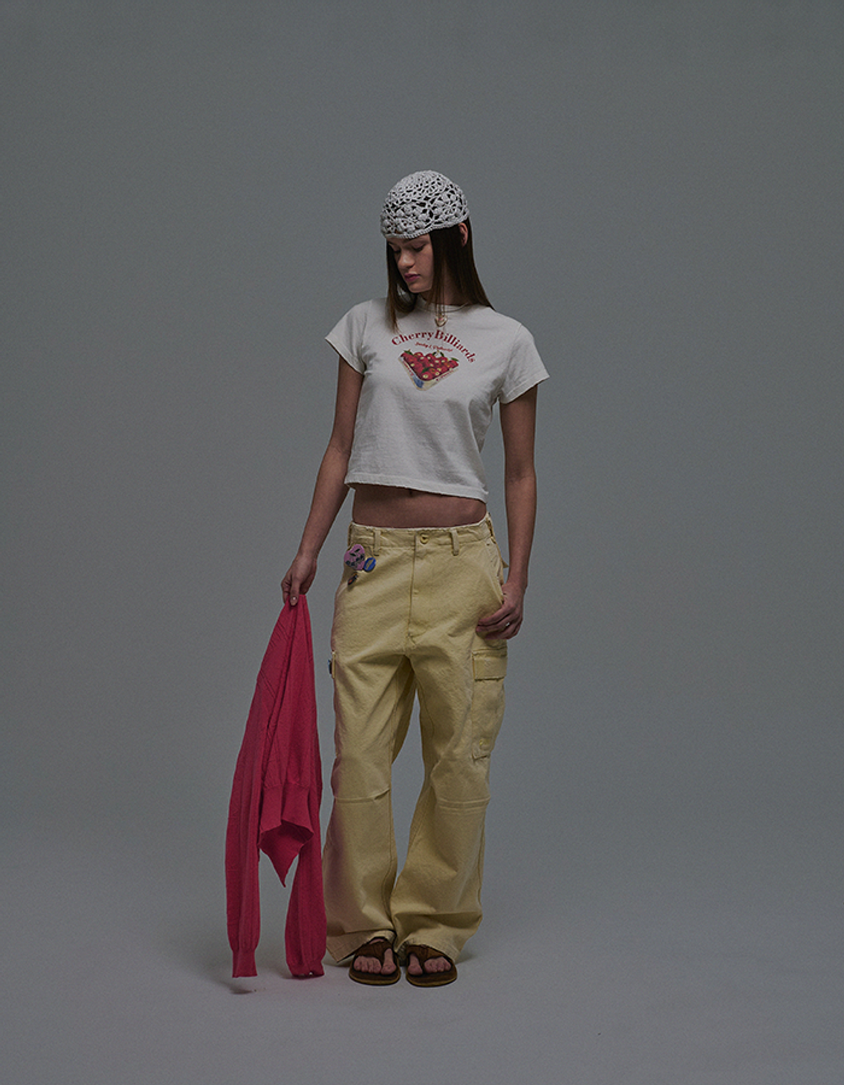 선데이후르츠마켓(SUNDAY FRUIT MARKET) W) CHERRY BILLIARDS TEE IVORY