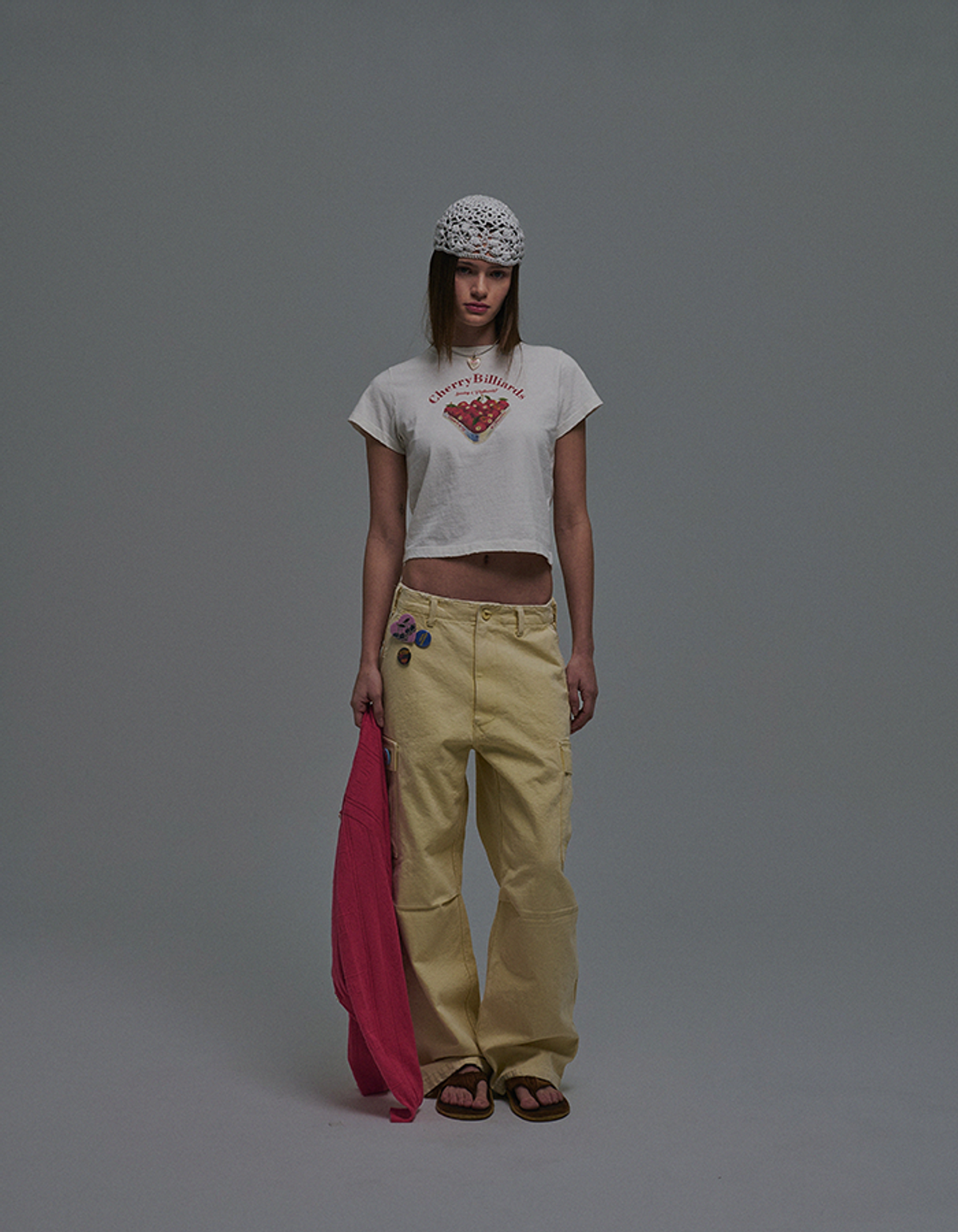 선데이후르츠마켓(SUNDAY FRUIT MARKET) W) CHERRY BILLIARDS TEE IVORY