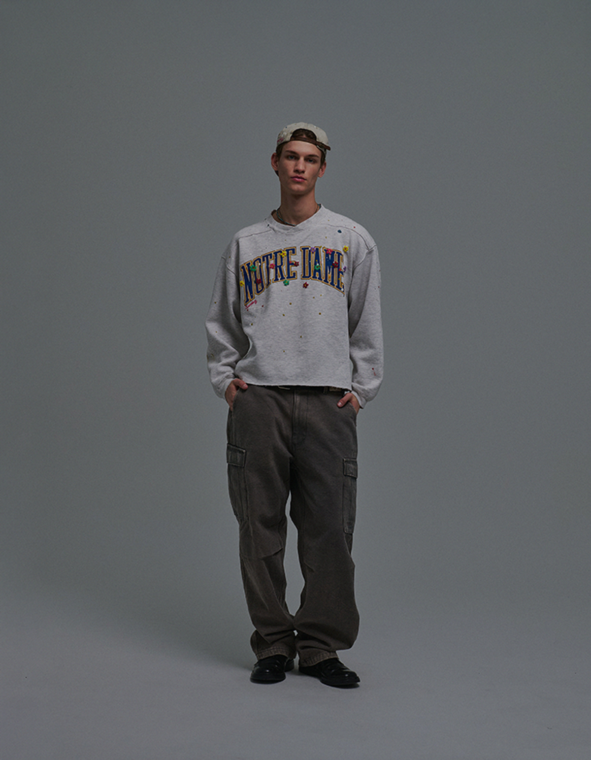 선데이후르츠마켓(SUNDAY FRUIT MARKET) SUN WASHED CARGO PANTS CHARCOAL