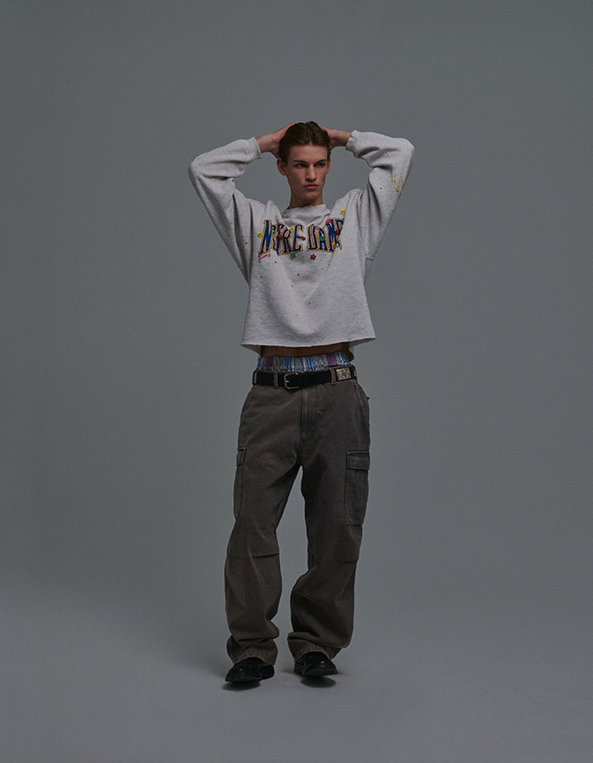 선데이후르츠마켓(SUNDAY FRUIT MARKET) SUN WASHED CARGO PANTS CHARCOAL